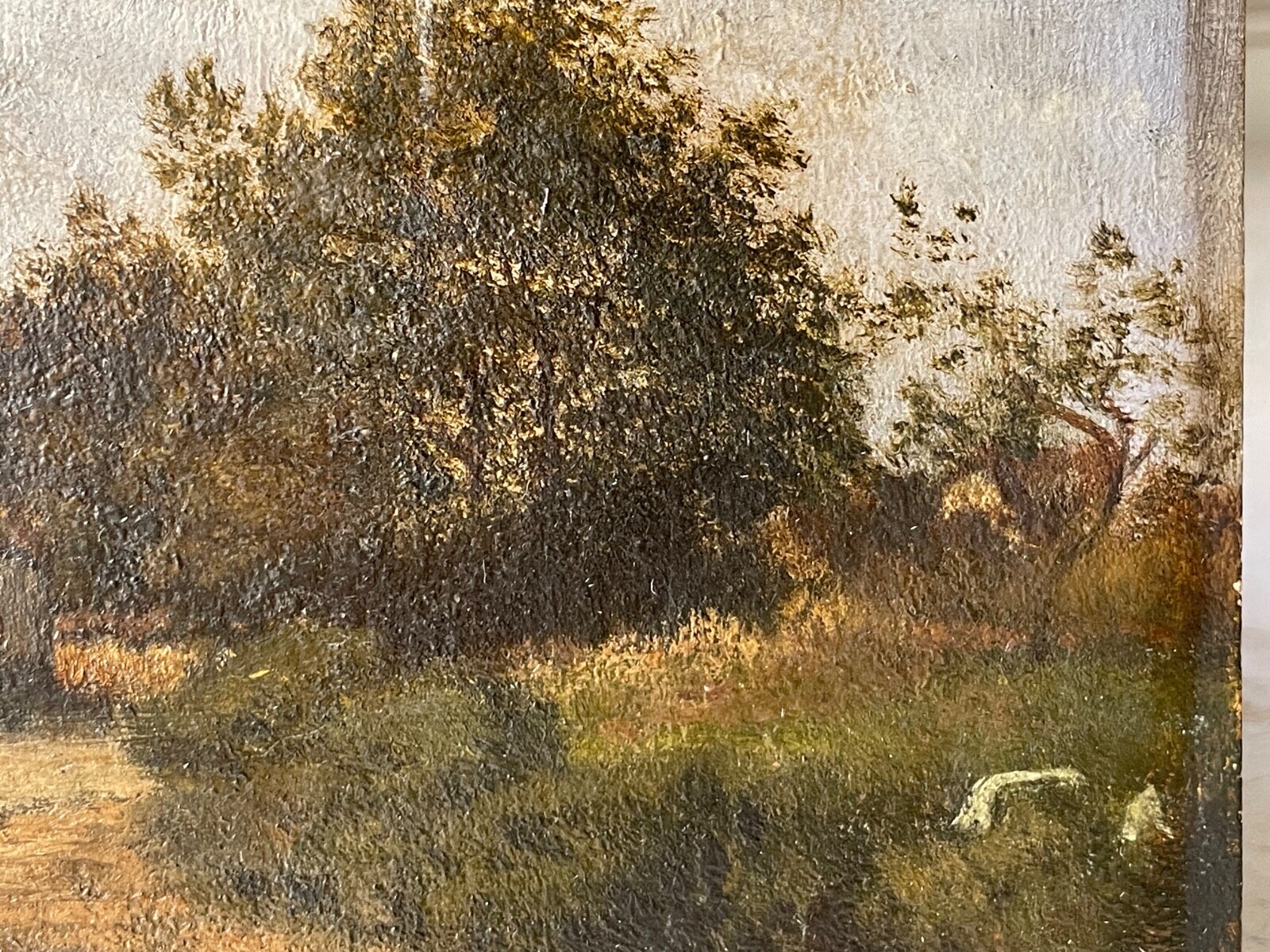 Leon RICHET (1843-1907) – School of Barbzion Oil on Panel – Farm Landscape