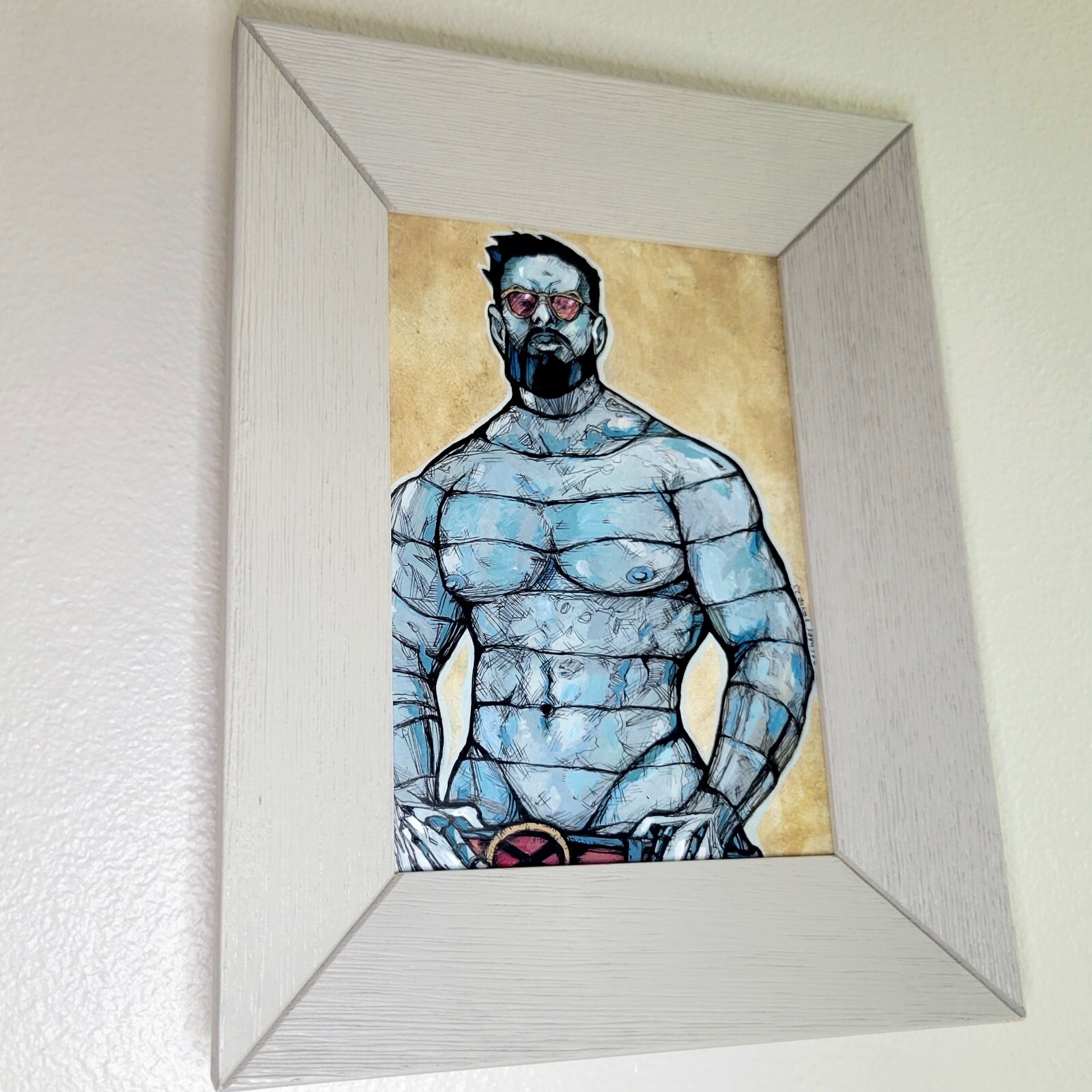 X-Man Colossus Konstantin – x-men Comic Book Superhero framed acrylic Painting