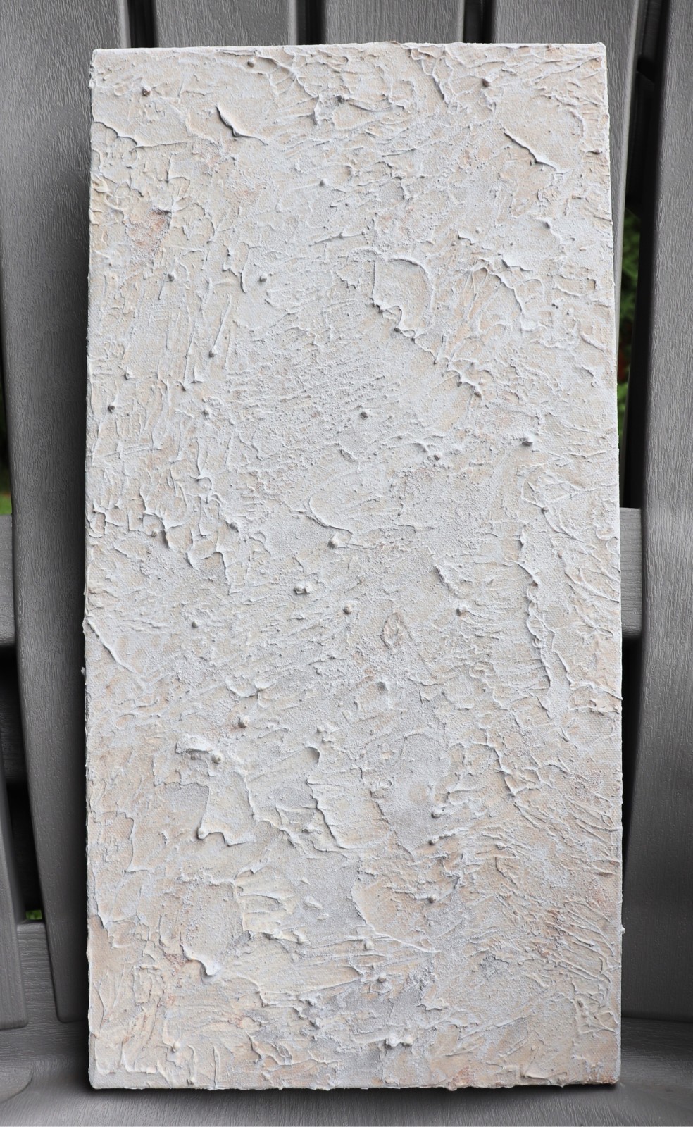 Neutral Textured Painting Original Abstract Beige Wall Art Japandi Canvas 10×20