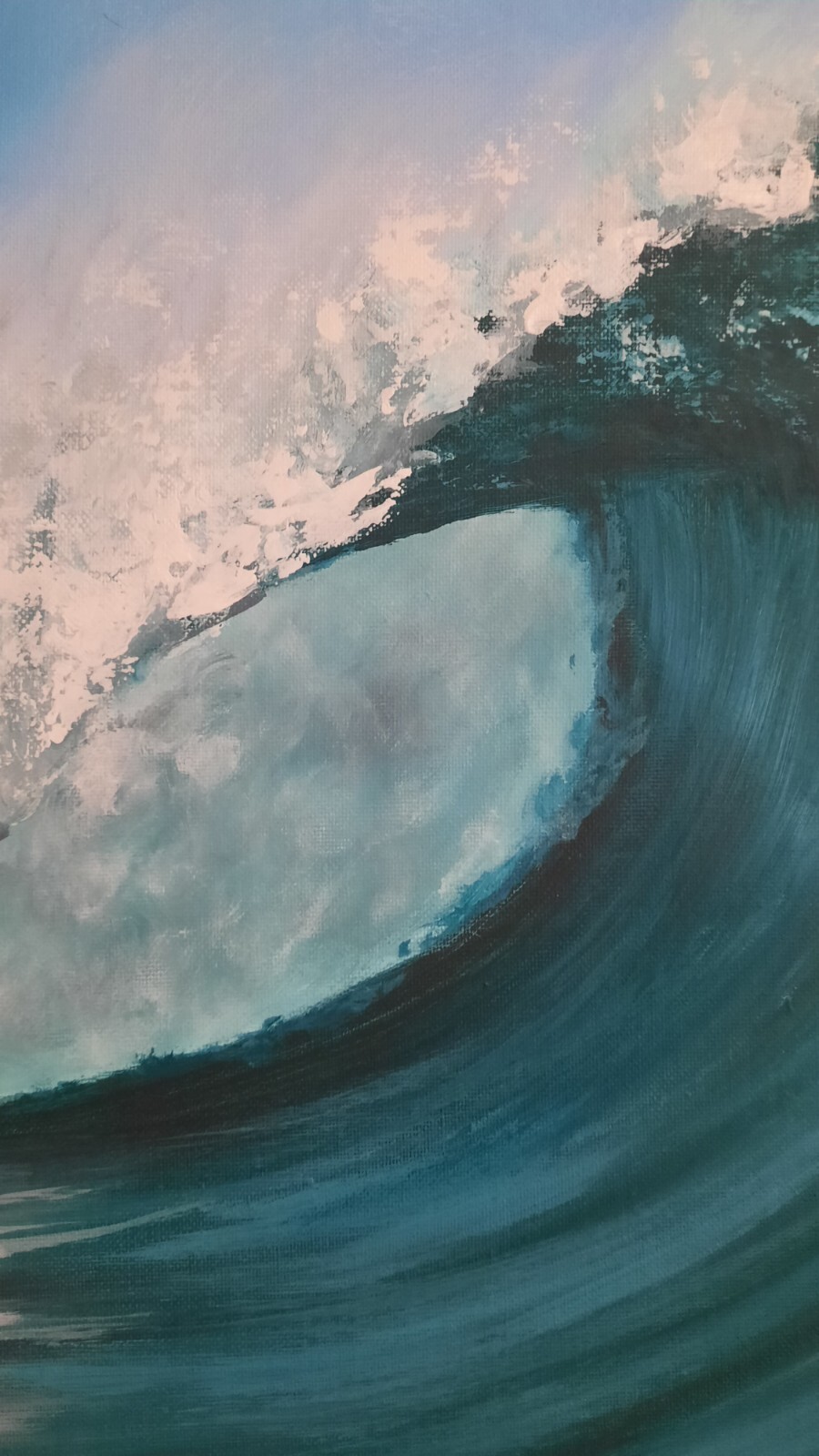 Original Meer Landschaft Gemälde Welle Sonnenuntergang Unikat, Seascape Painting