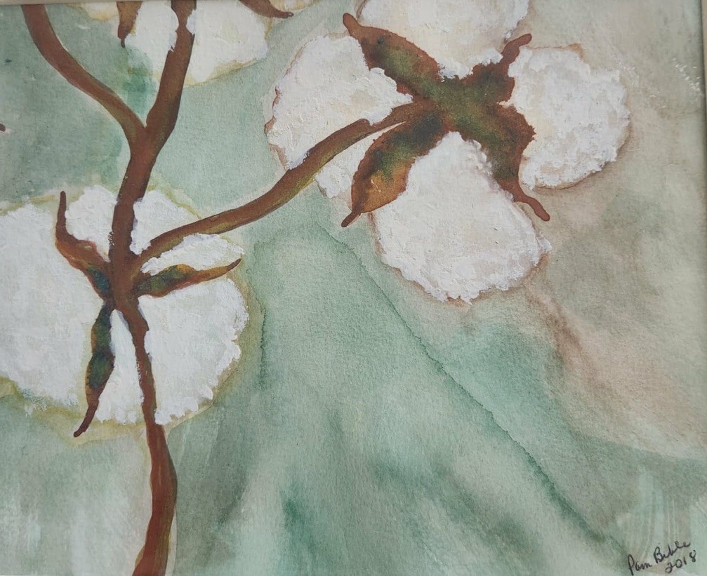 Cotton Abstract Impressionistic Unique Bold Art Acrylic Mixed Media Paper
