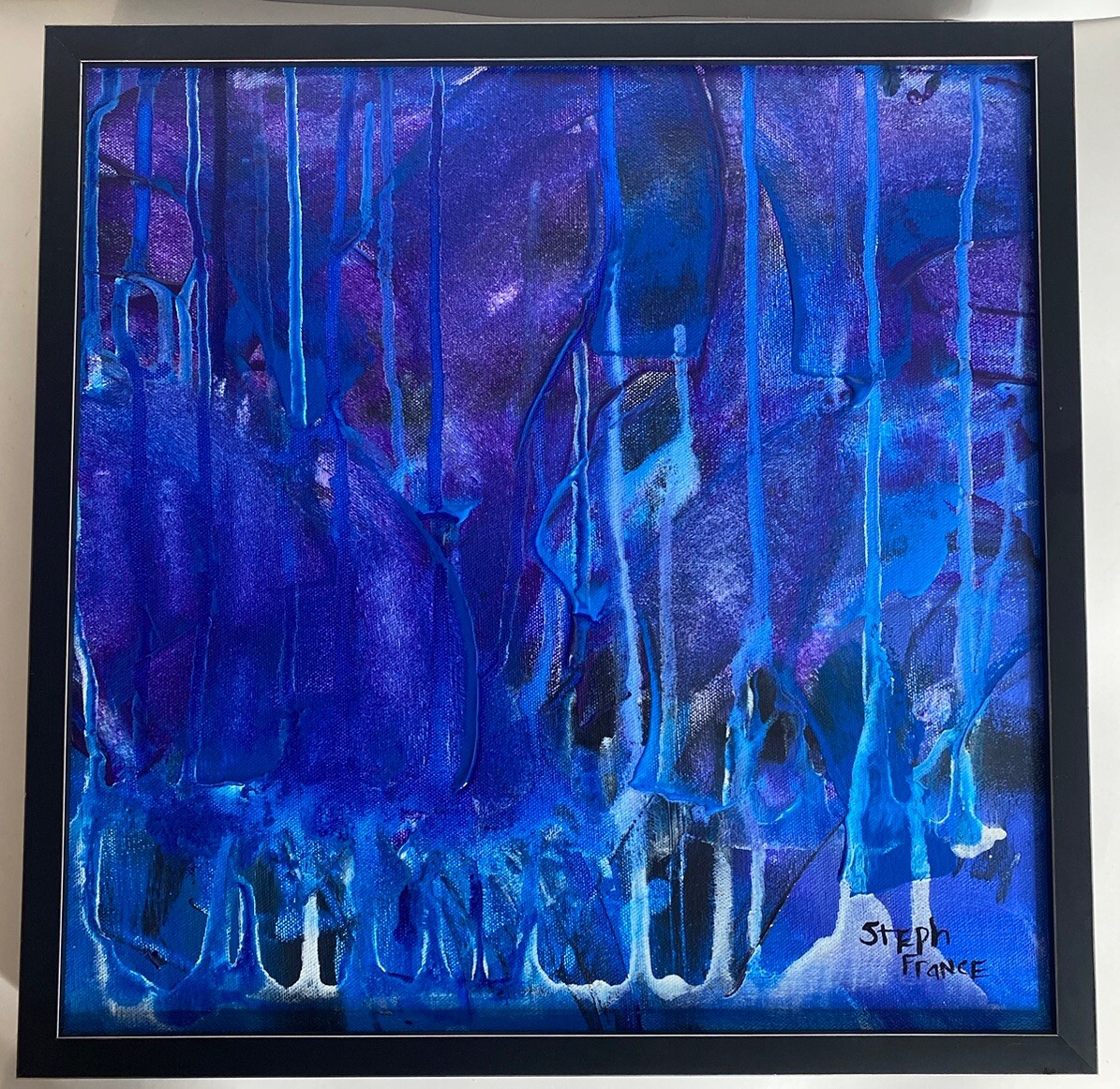 Beautiful Original Abstract Wall Art Painting On Canvas PROFESSIONALLY FRAMED!