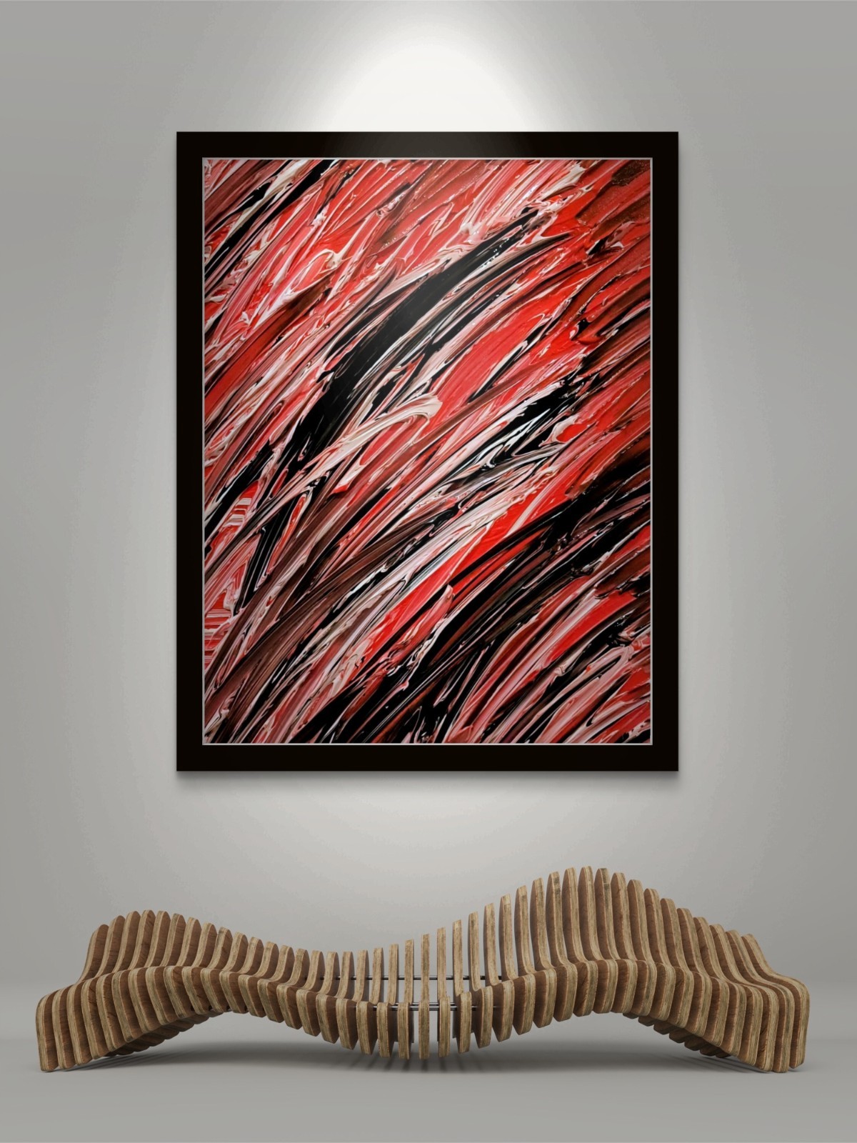 Trey Coppland, Tropical Night Abstract Acrylic, 24×30 in, 2026 Signed