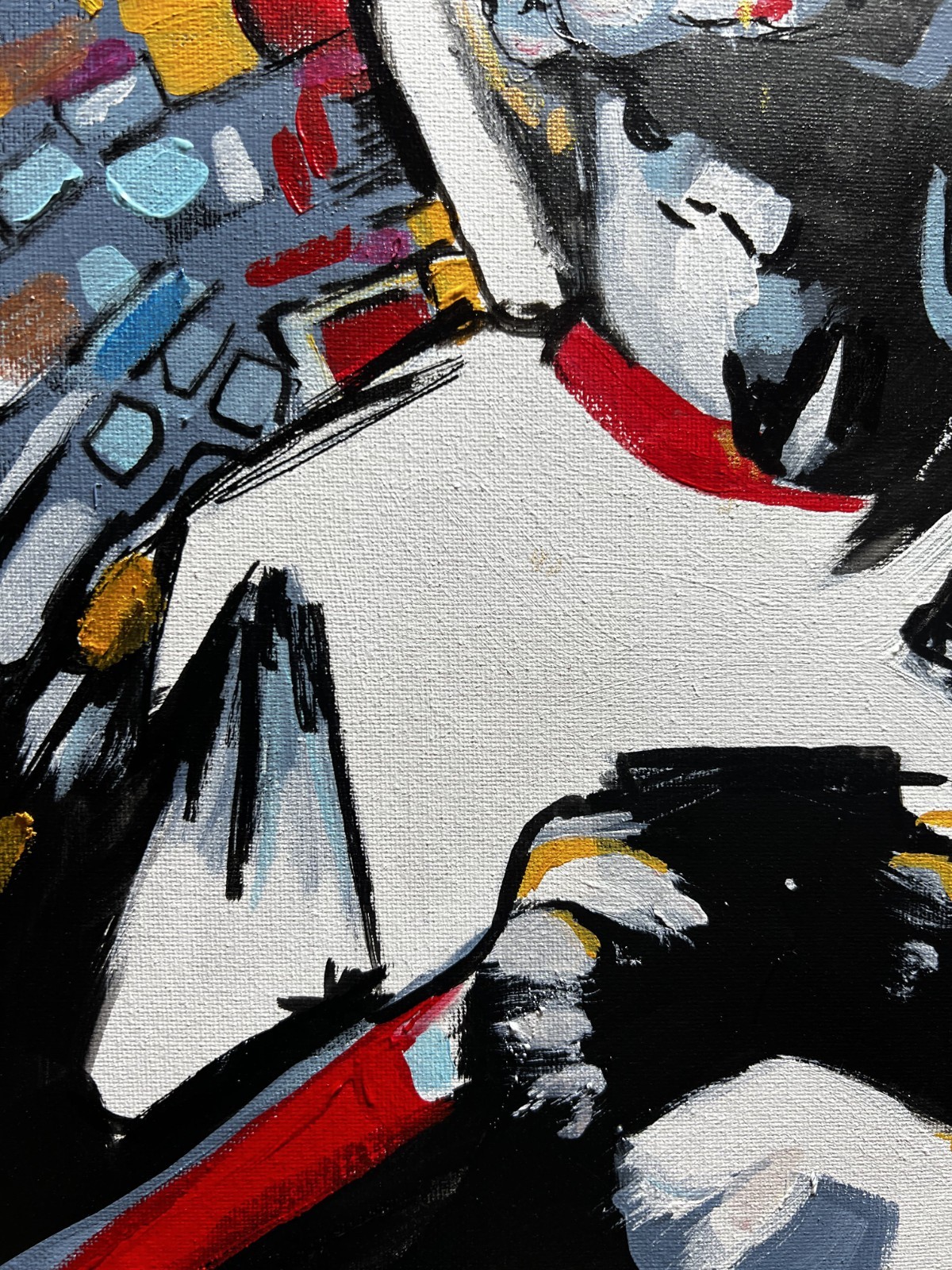 Faris 12×16 Original Modern Abstract Acrylic on Canvas – Messenger – Becoming