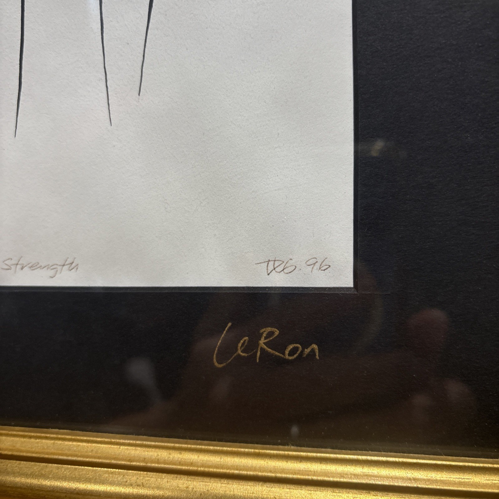 Minimalist Ink By Artist Leron “ Family Strength” Limited Edition Print #3/25
