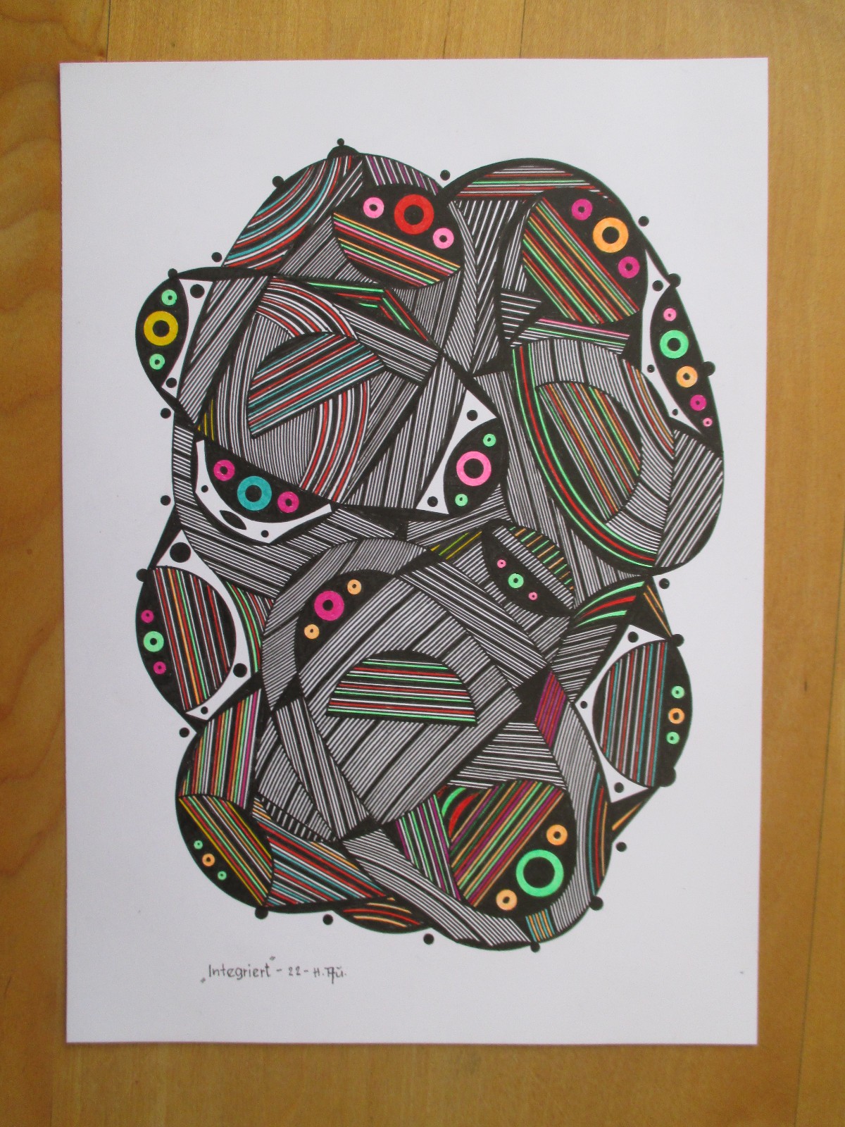 Original Ink Graphic – «Integrated» from 2022 – B. No.: 1804 – A4
