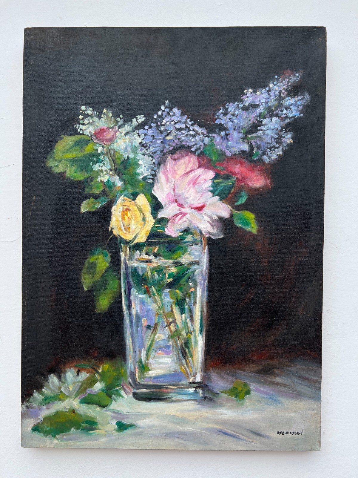 19th French Impressionism EDOUARD MANET Oil on canvas painting 0.50 x 0.70 cm.
