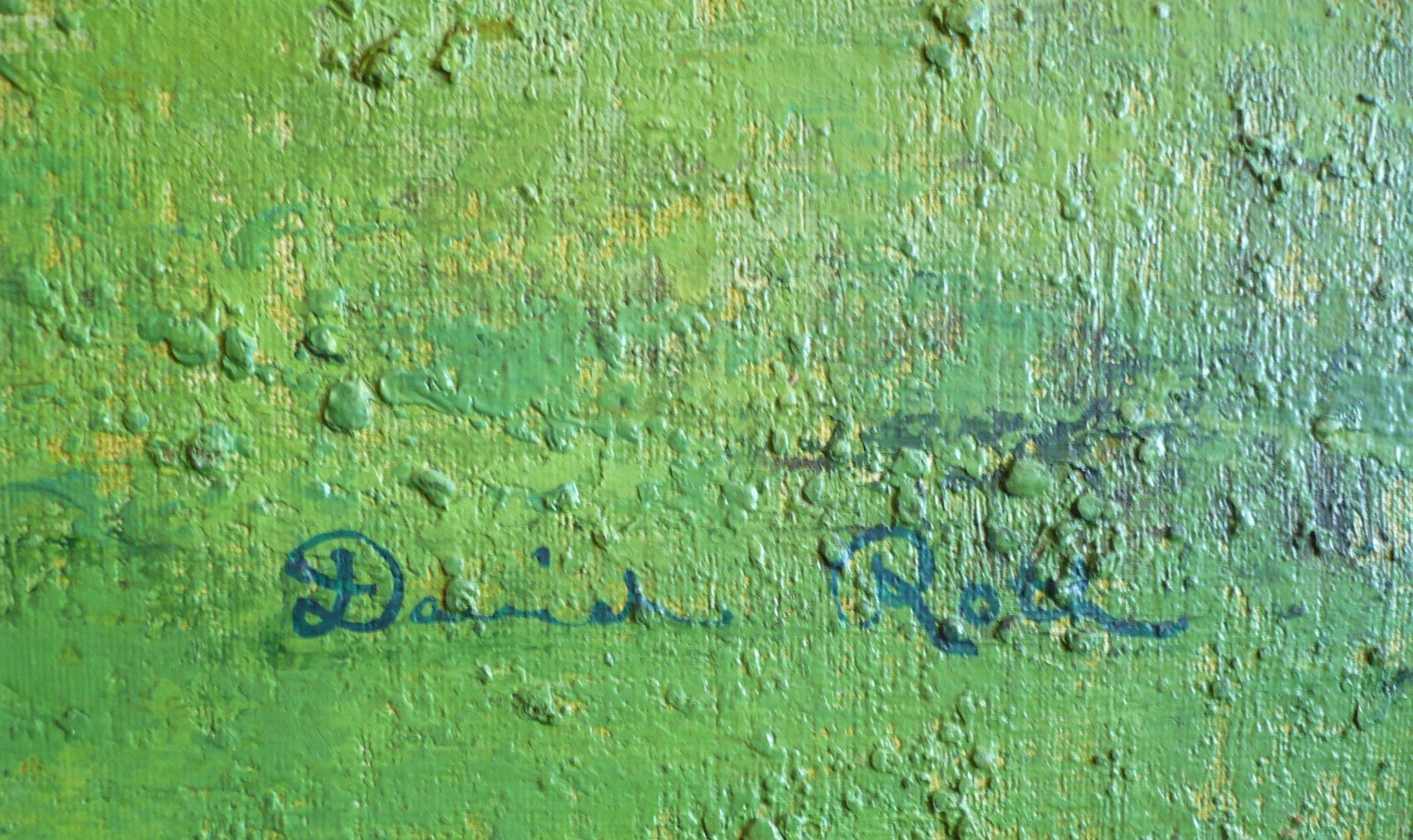 DAVID ROTH, COLLECTIBLE GOLF GOLFING SPORTS OIL PAINTING VINTAGE CHUNKY IMPASTO