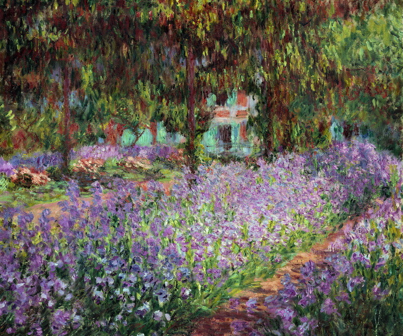 Irises in Monet’s garden by Claude Monet Oil painting Printed on canvas P1758