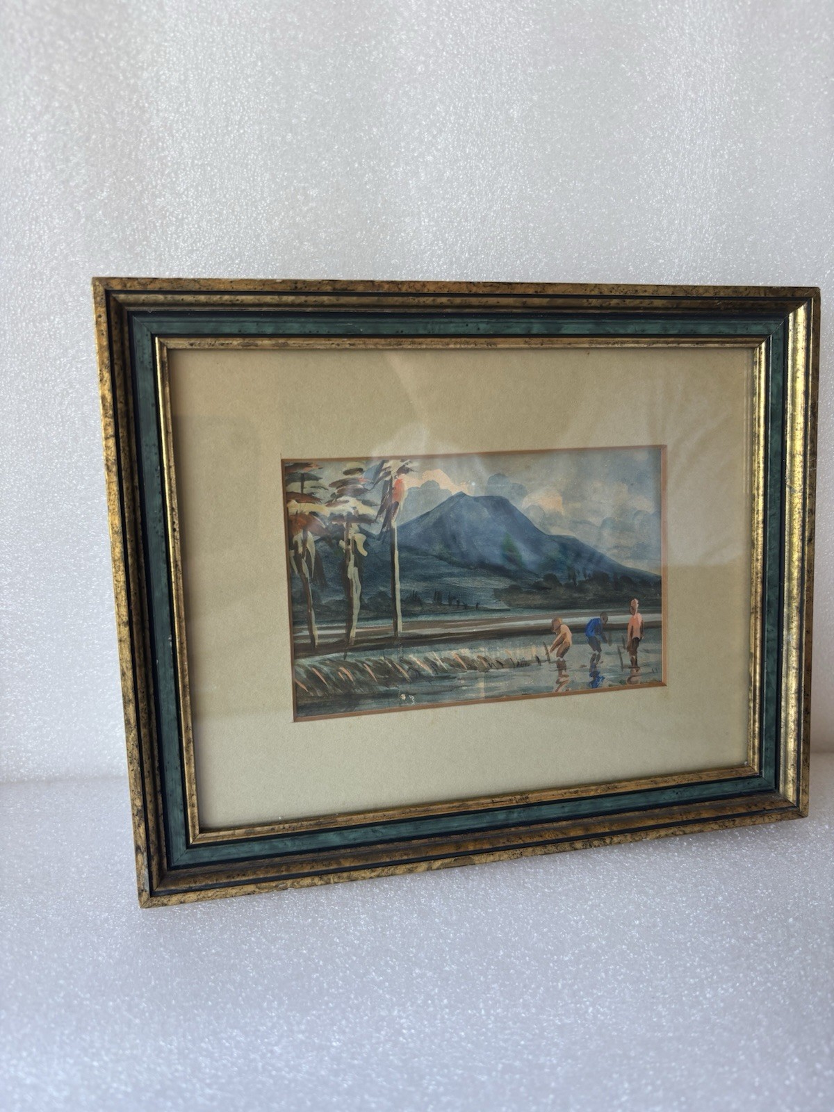 SET OF TWO VINTAGE – WATER COLOR PAINTINGS – WATER SCAPES – BEAUTIFULY FRAMED!