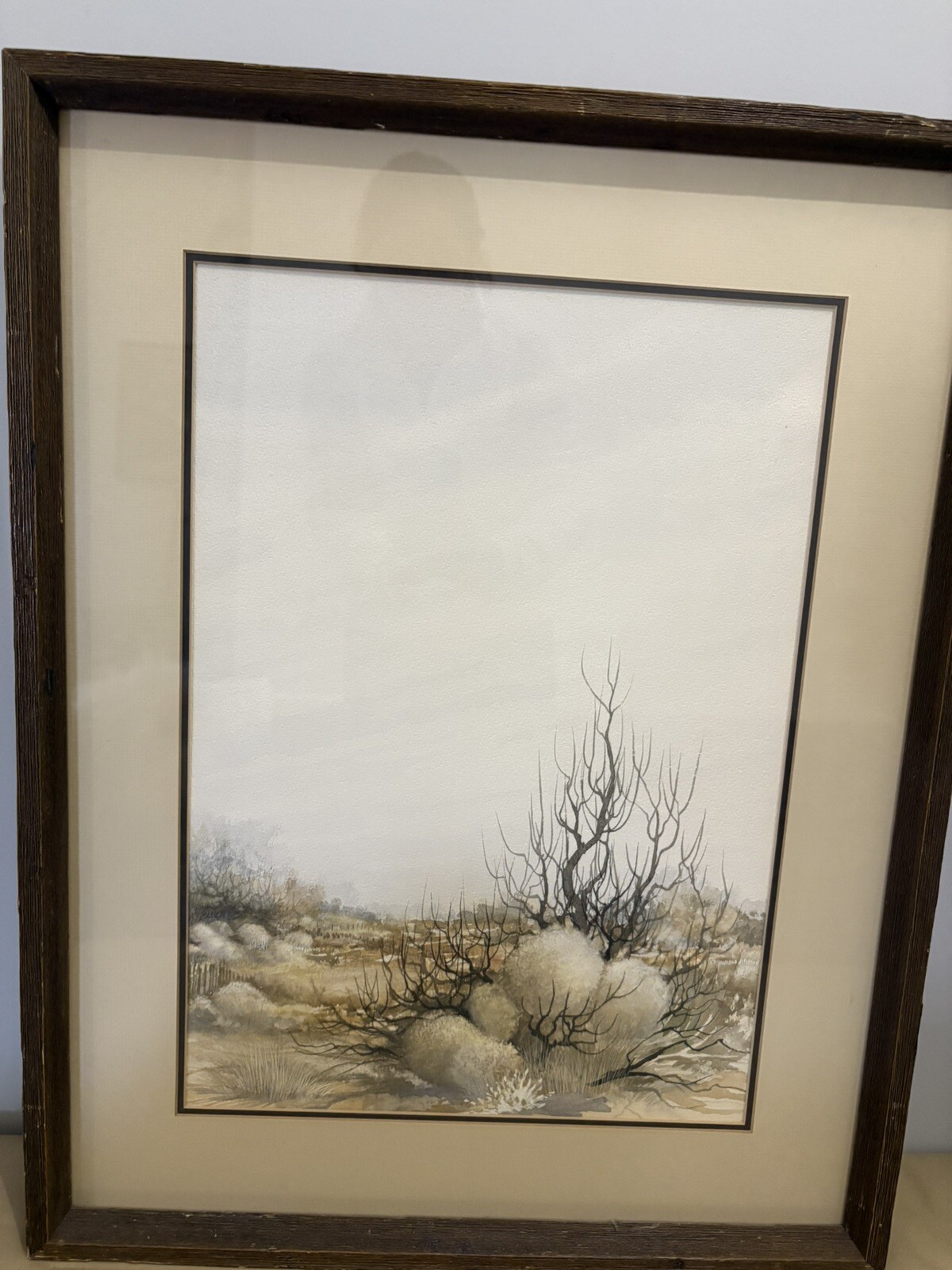Original Watercolor Arid Landscape PAIR