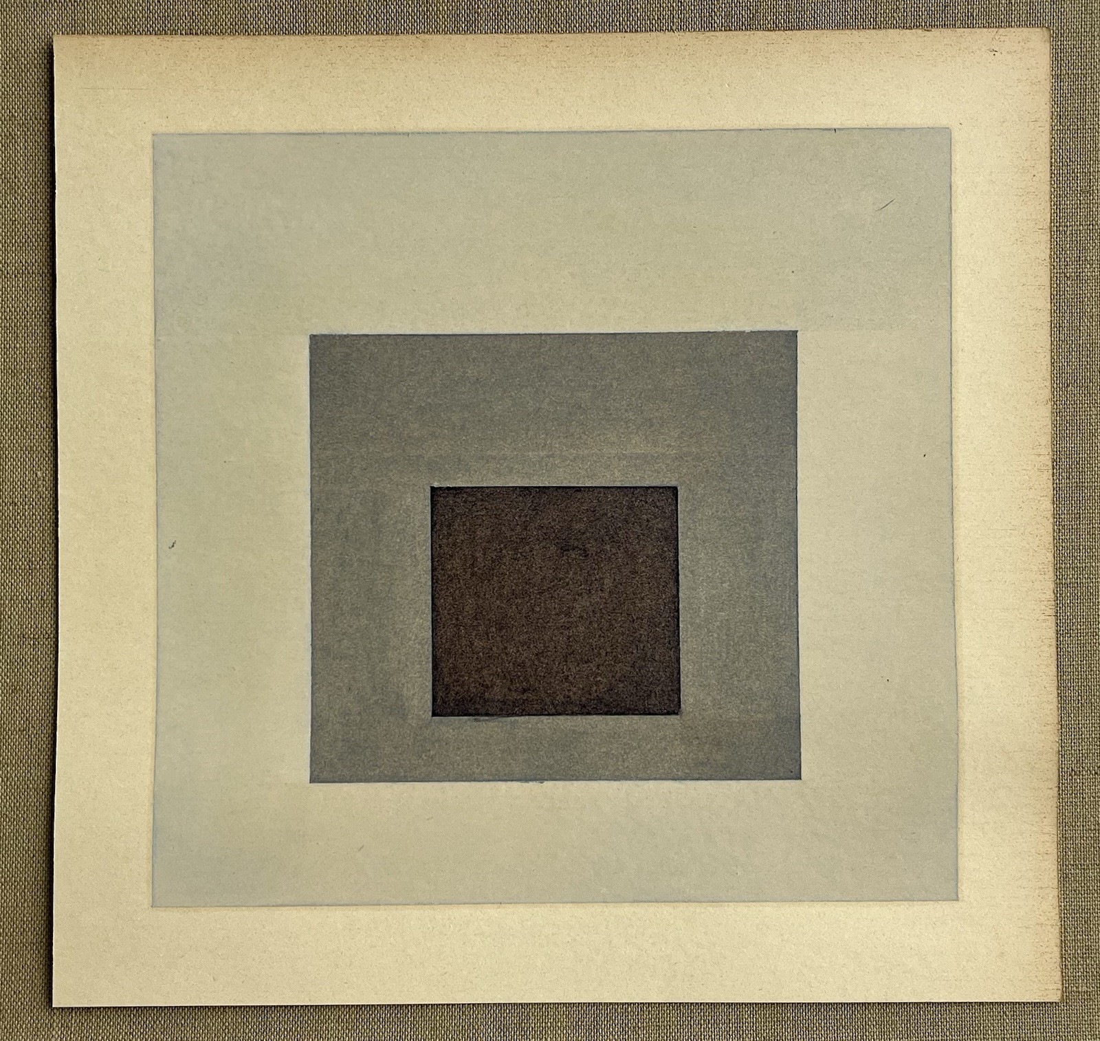 Original Vintage Abstract Minimalist Geometric Painting Oil On Paper Minimalist