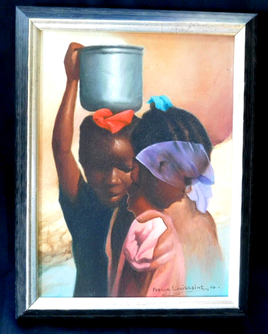 WELL LISTED HAITIAN FRANCK LOUISSAINT (1949-2021) VERY FINE ORIGINAL PAINTING
