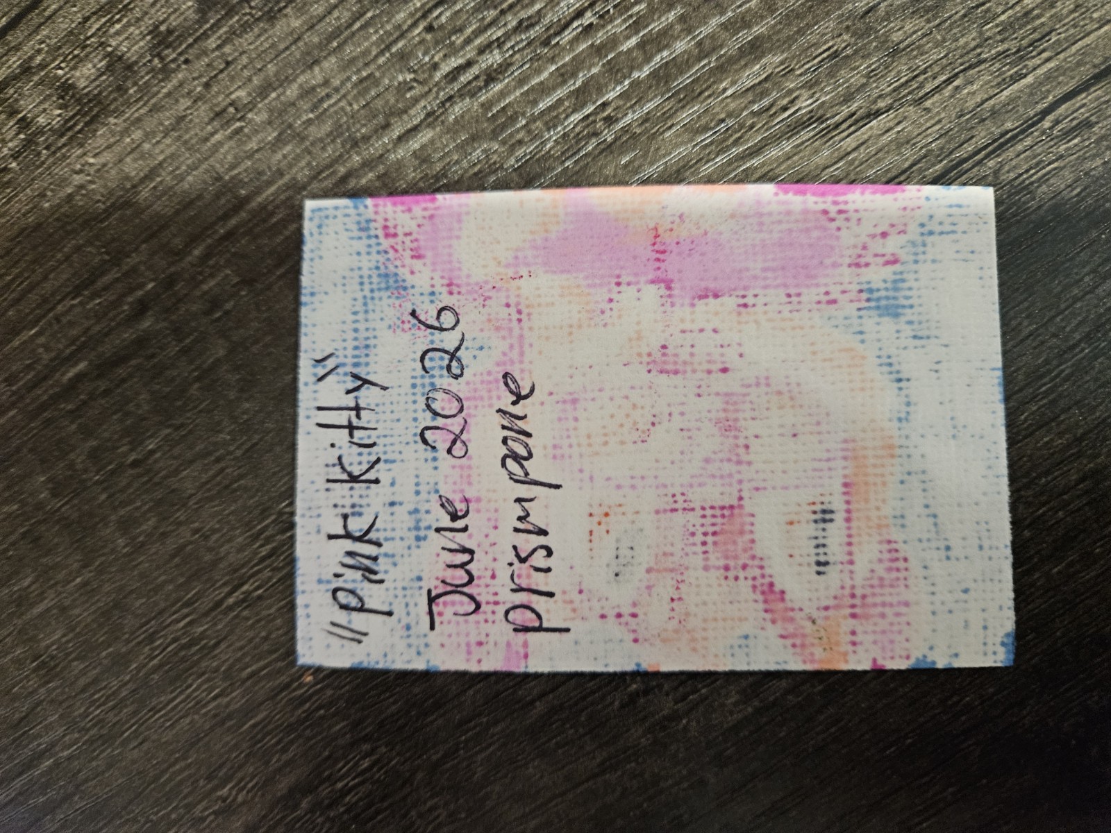 ACEO Pretty Pink Kitty Cat Cartoon Cute Cat Multimedia