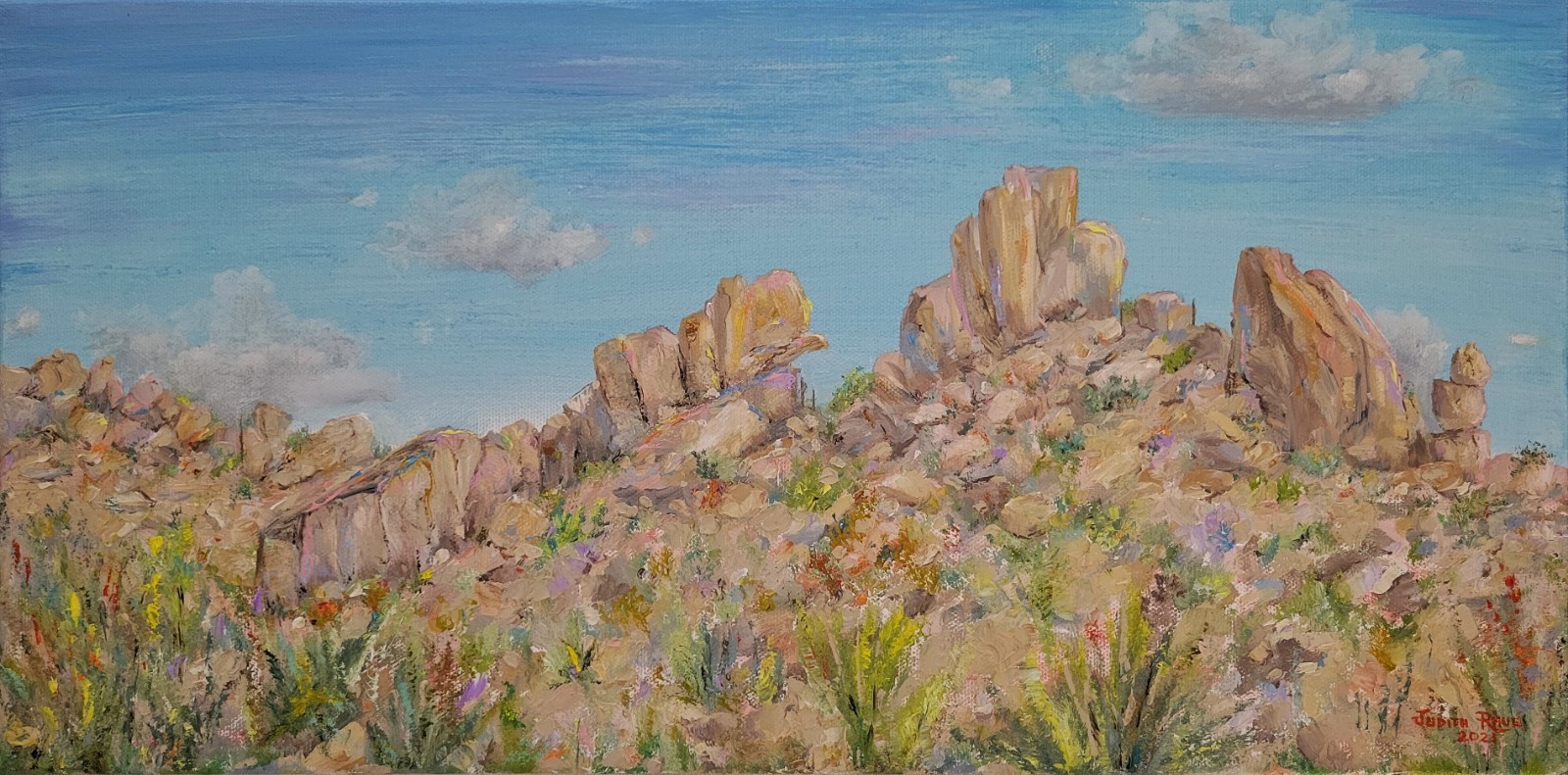 oil painting – desert mountain landscape Arizona southwestern southwest western