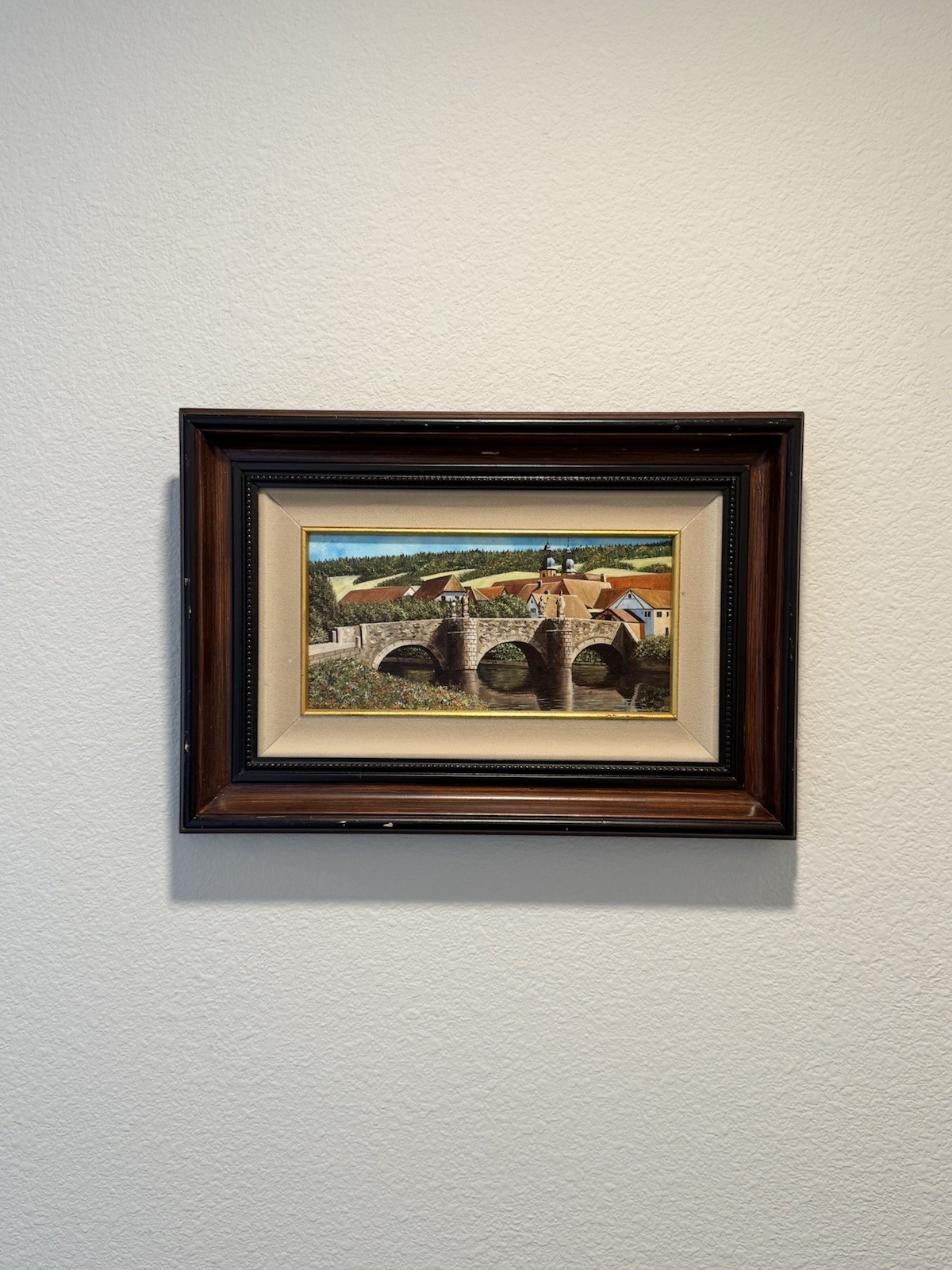 EUGENE SCHMIDT Original Bridge Over the LANDSCAPE SANTA BARBARA Oil Canvas COA