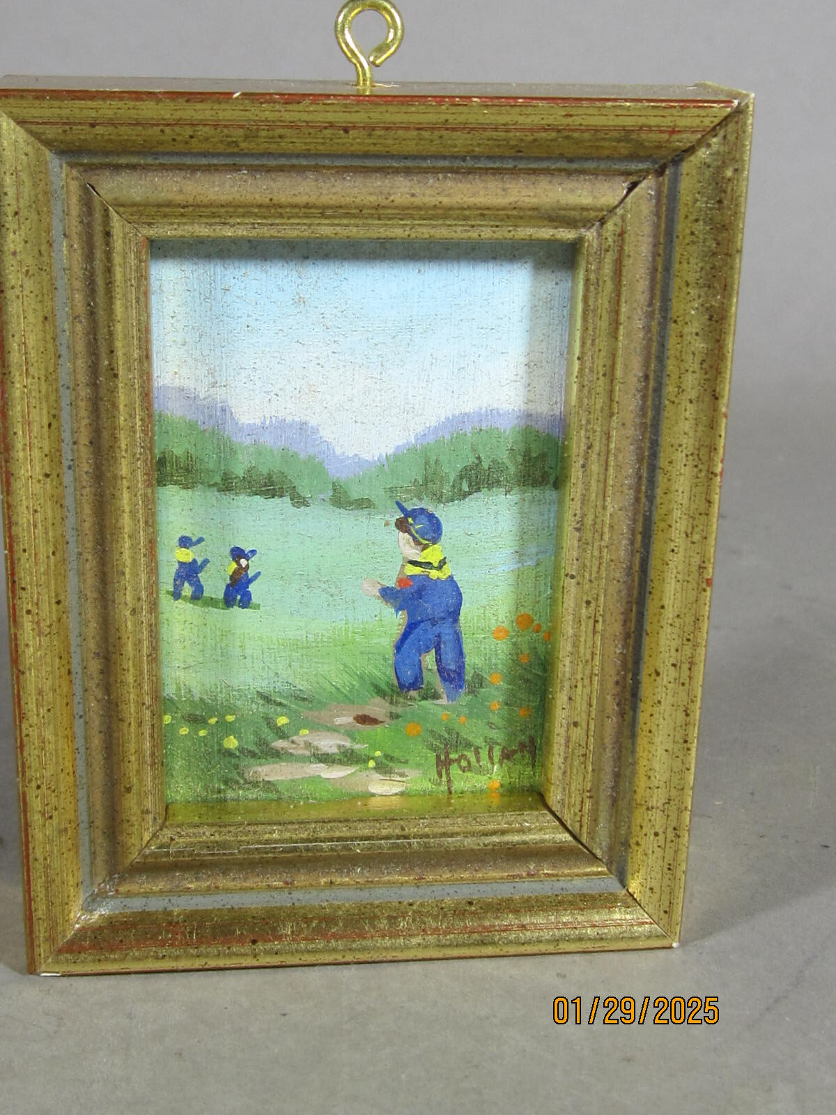 Miniature Painting of Children by Vivian Hollan