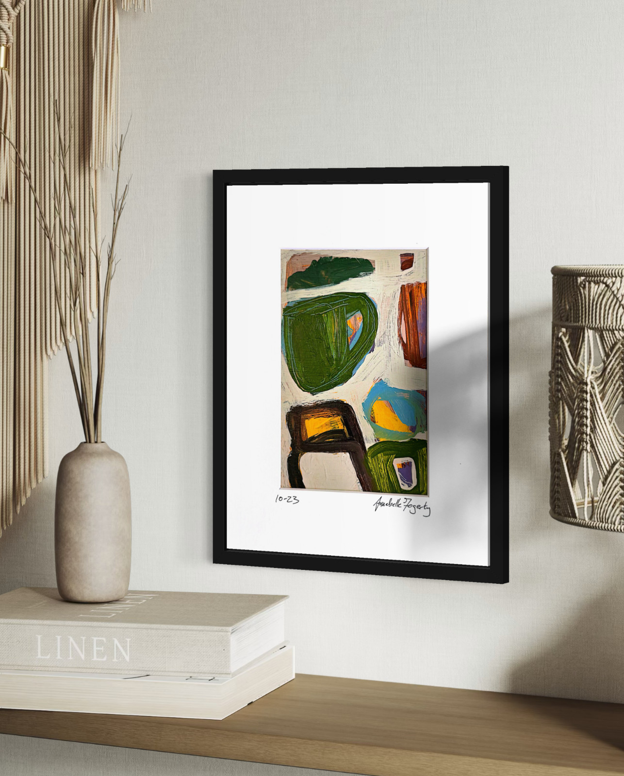 Set Of 4 Original Still Life Collage 8×10 Matted Contemporary Kitchen Wall Art