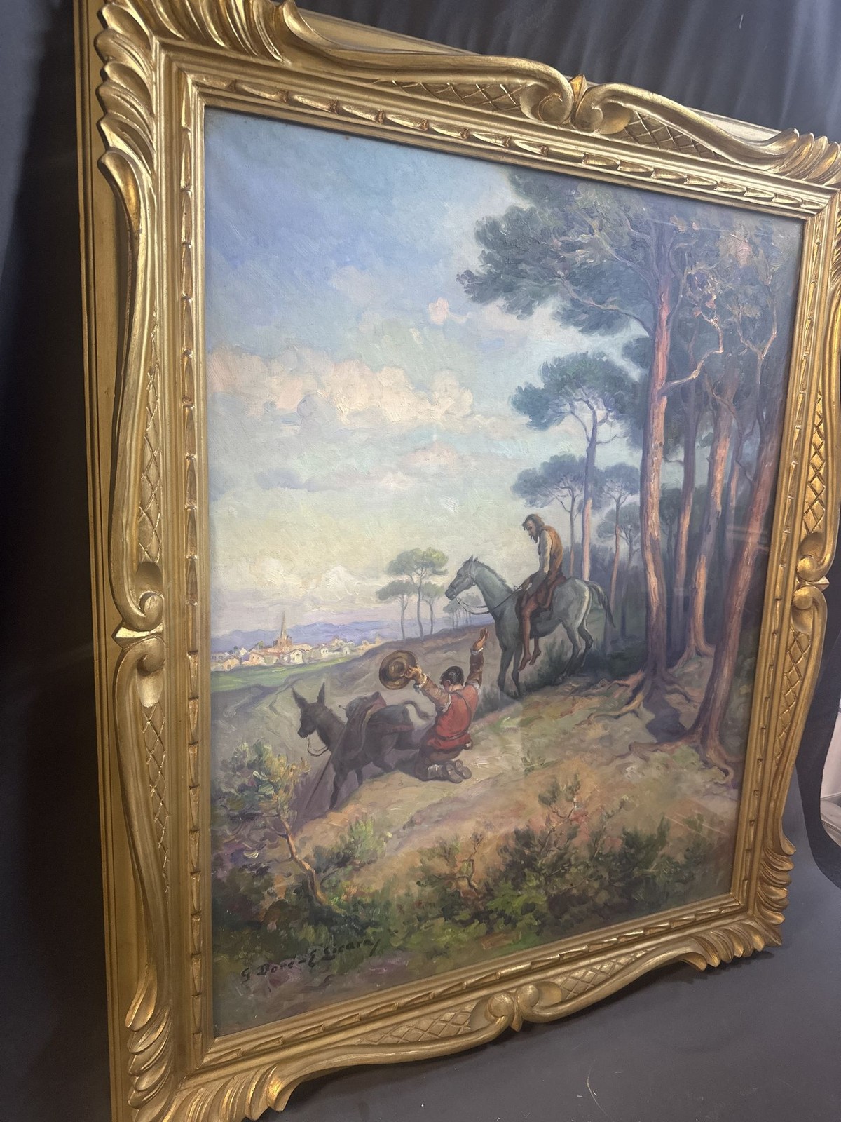B-1789 E. Licara. Based On Gustave Doré. Mid 20th Century. Oil On Canvas.
