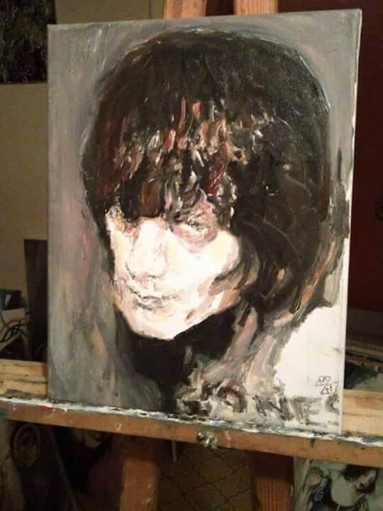 Dee Dee Ramone Oil Painting