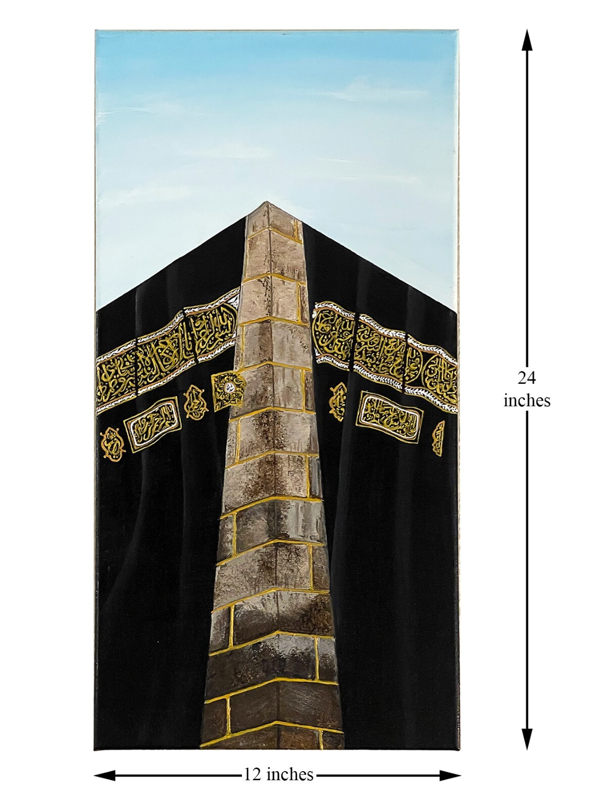 Kaaba Front View Stretch Canvas Acrylic Art Wall Painting