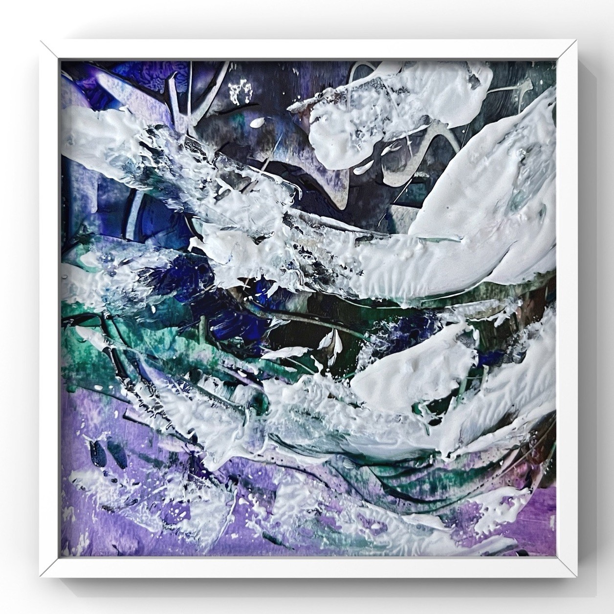 Myrtle Beach Atlantic Ocean Abstract Oil Painting Coastal Wall Art Marine Decor