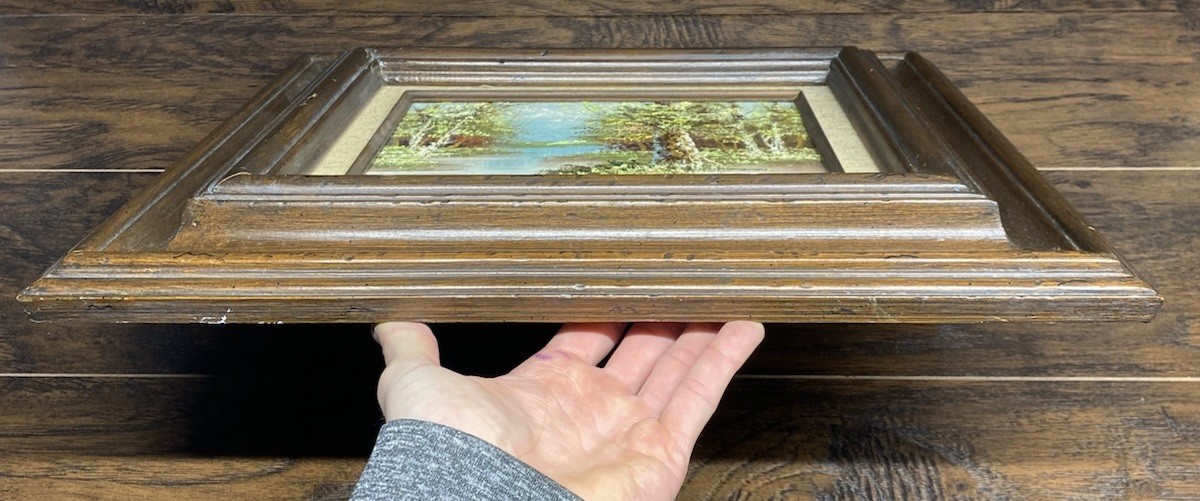 Vintage Framed Landscape Oil Paintings Paisley & Conti Woodland River Art
