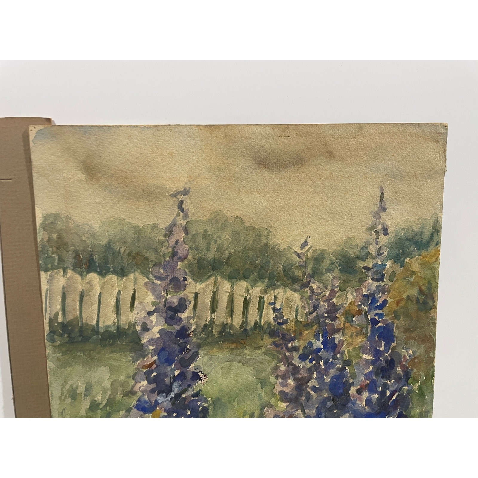 Original Signed Watercolor Landscape Impressionist Botanical Still Life Wall Art
