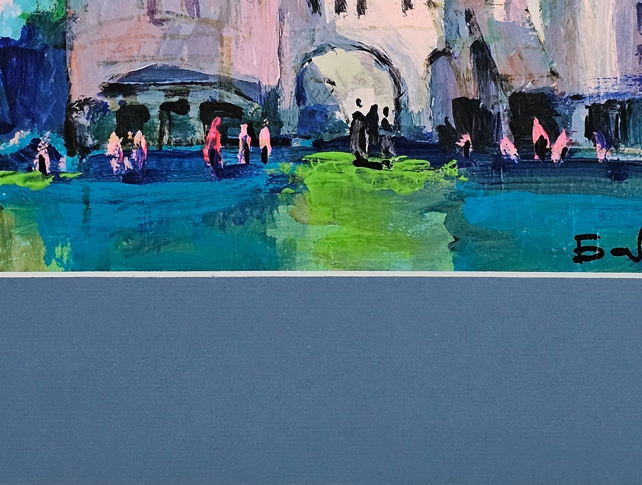Oil painting Monastery Ukrainian painter canvas Unframed original landscape