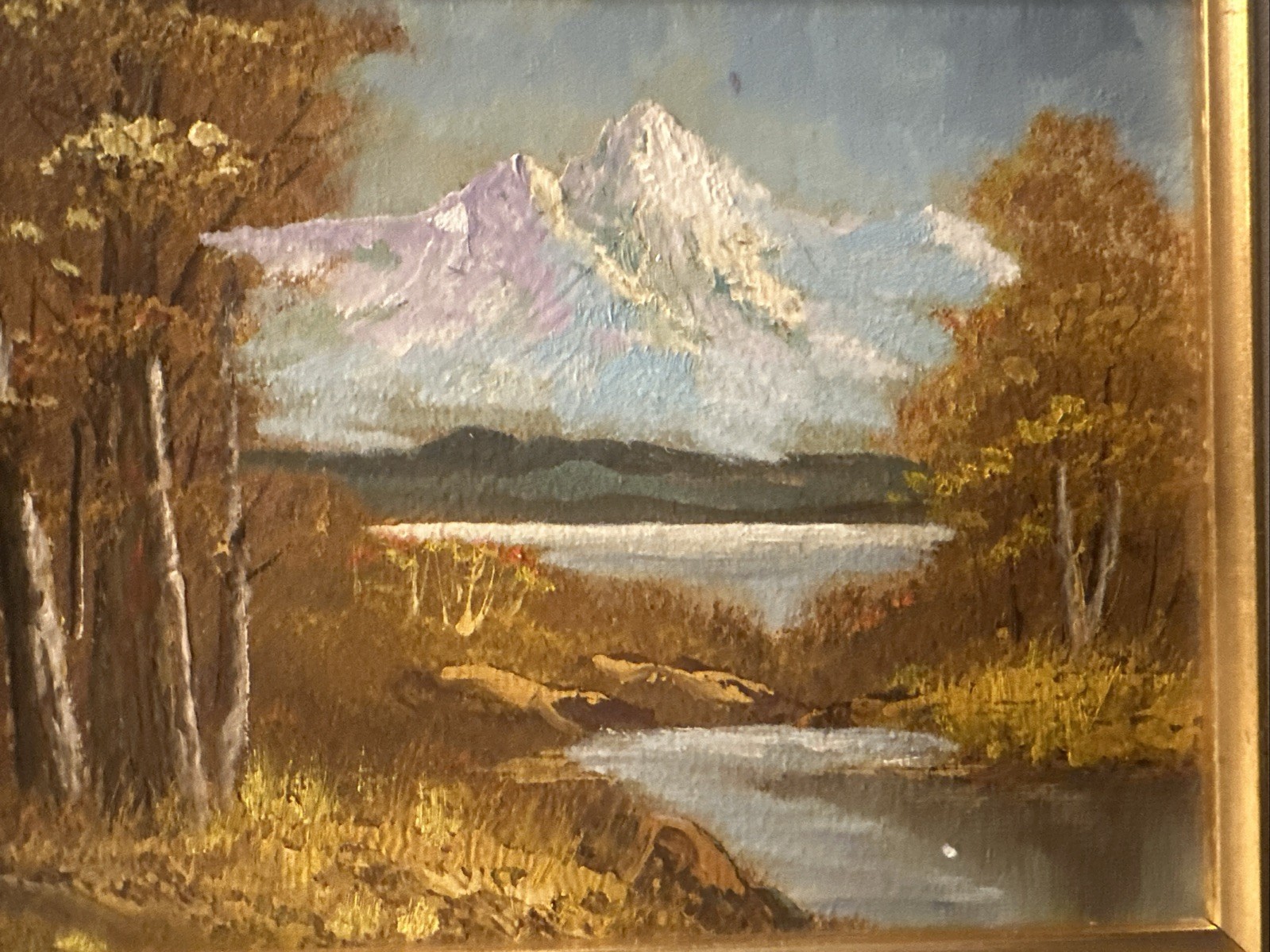 Original “Sullivan” LANDSCAPE MOUNTAIN &RIVER OIL PAINTING SIGNED