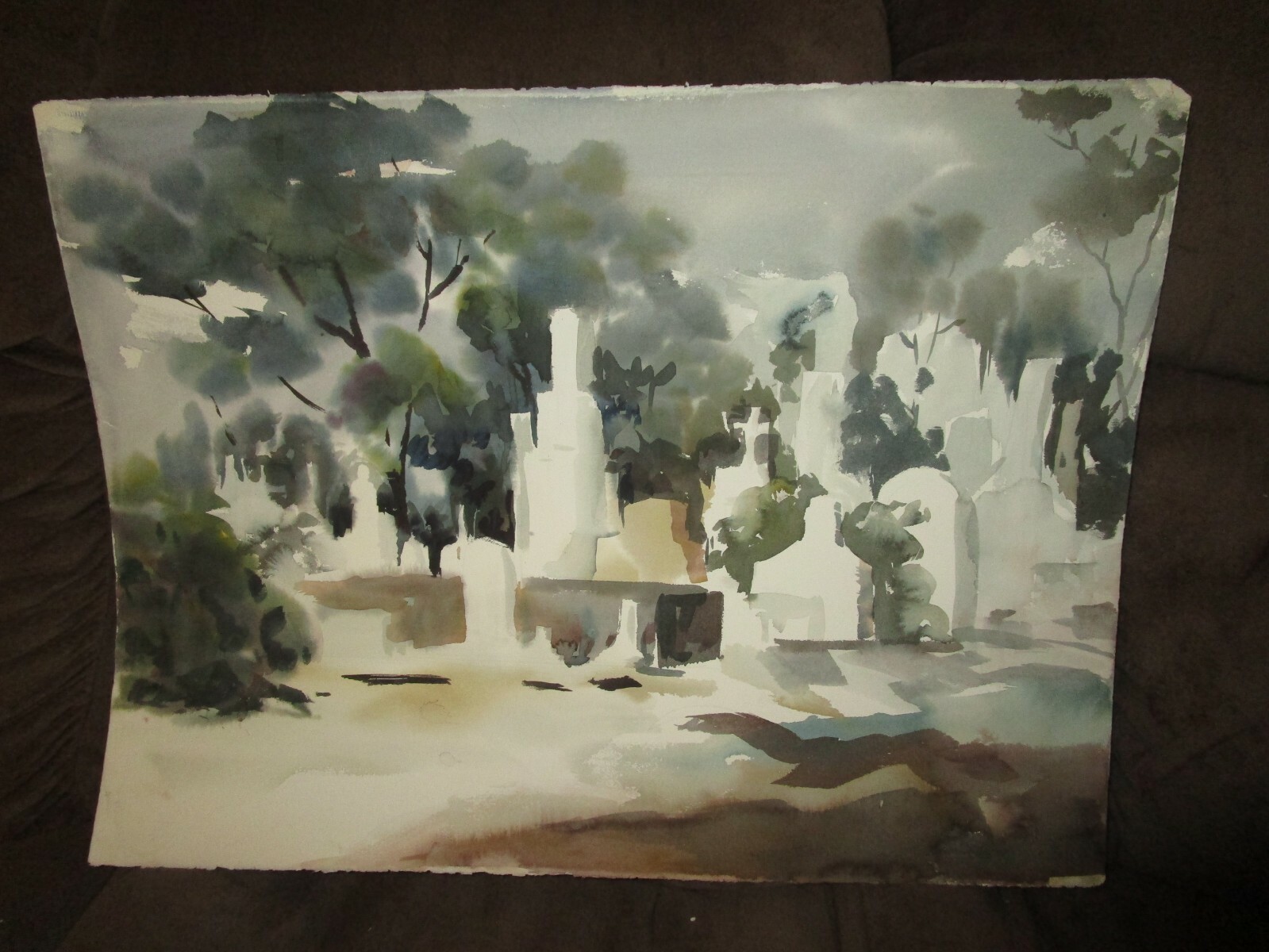 Original Watercolor Painting By Peg Humphreys, Final Resting Place 22″x 30″