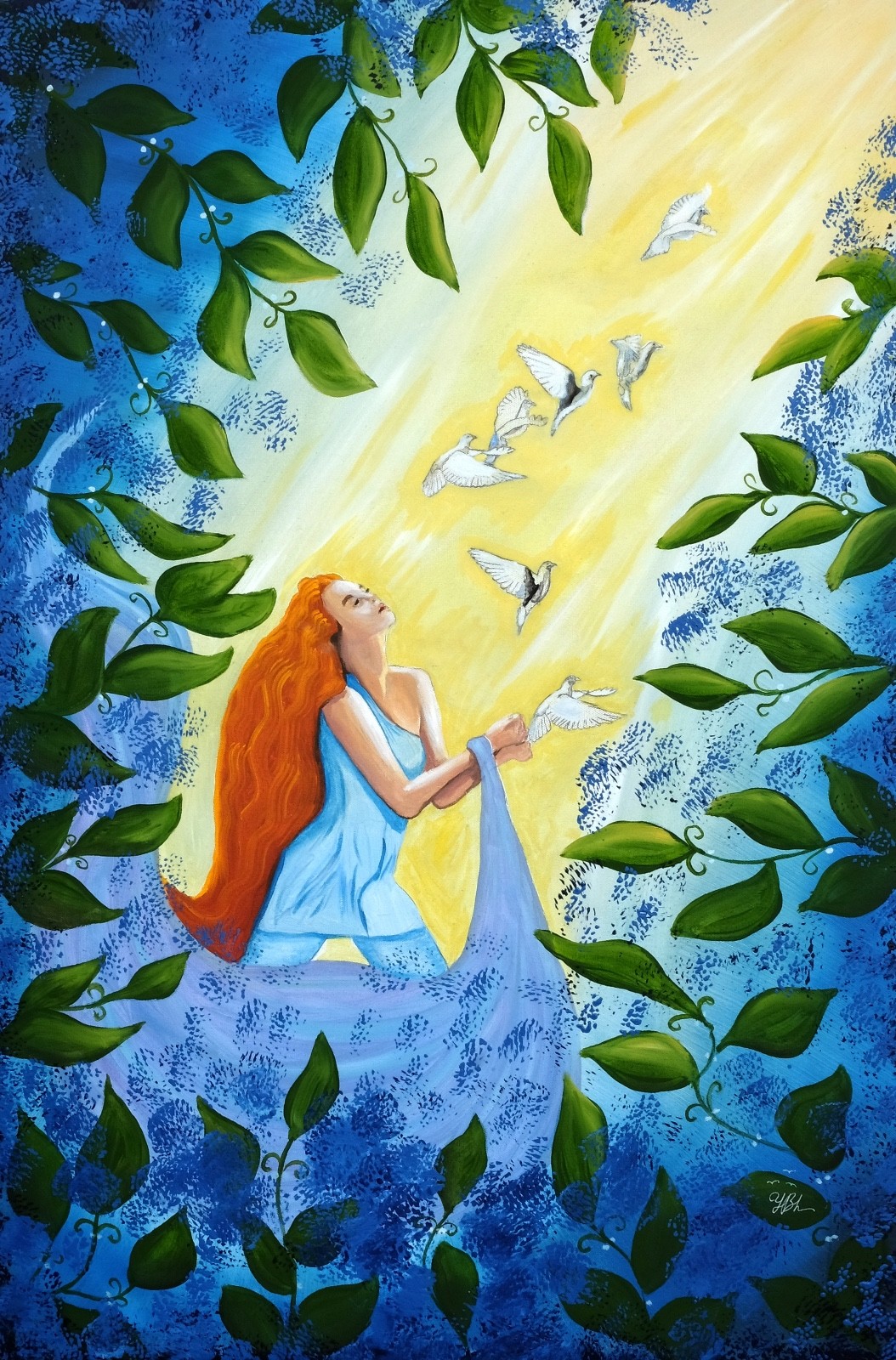 Art, Painting, «I want to go home» – Giclee on Canvas 22″x 28″ Yelena Berzon