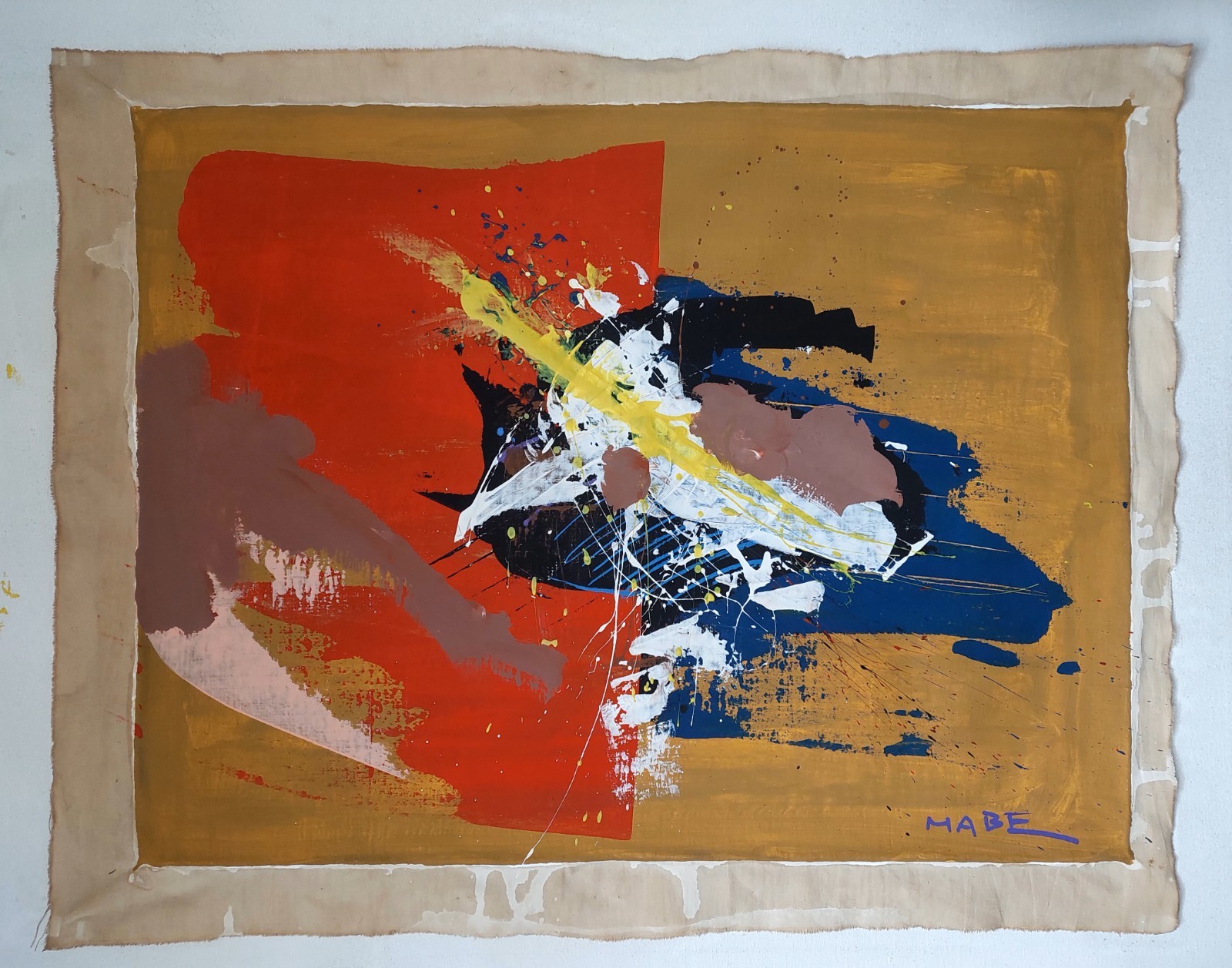 Manabu Mabe Signed Abstract Oil Painting on Canvas – Japanese Brazilian Art