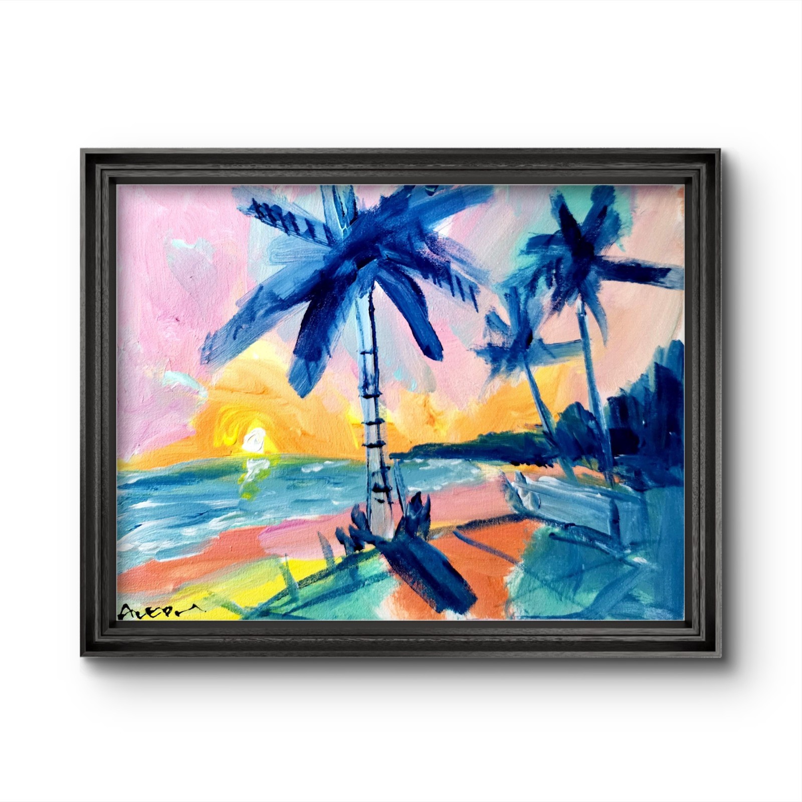 Aleph Original Art 14×11 Abstract Expressionist Original Painting Canvas