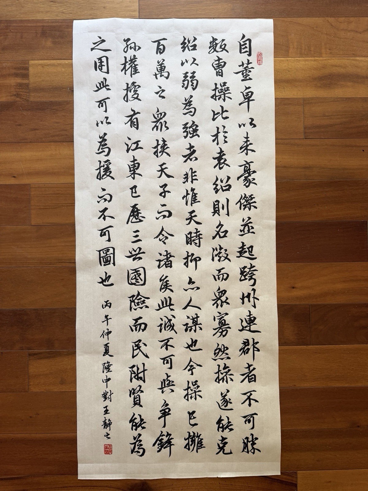 Unframed Chinese Calligraphy Freehand Longzhong Plan 隆中對2649