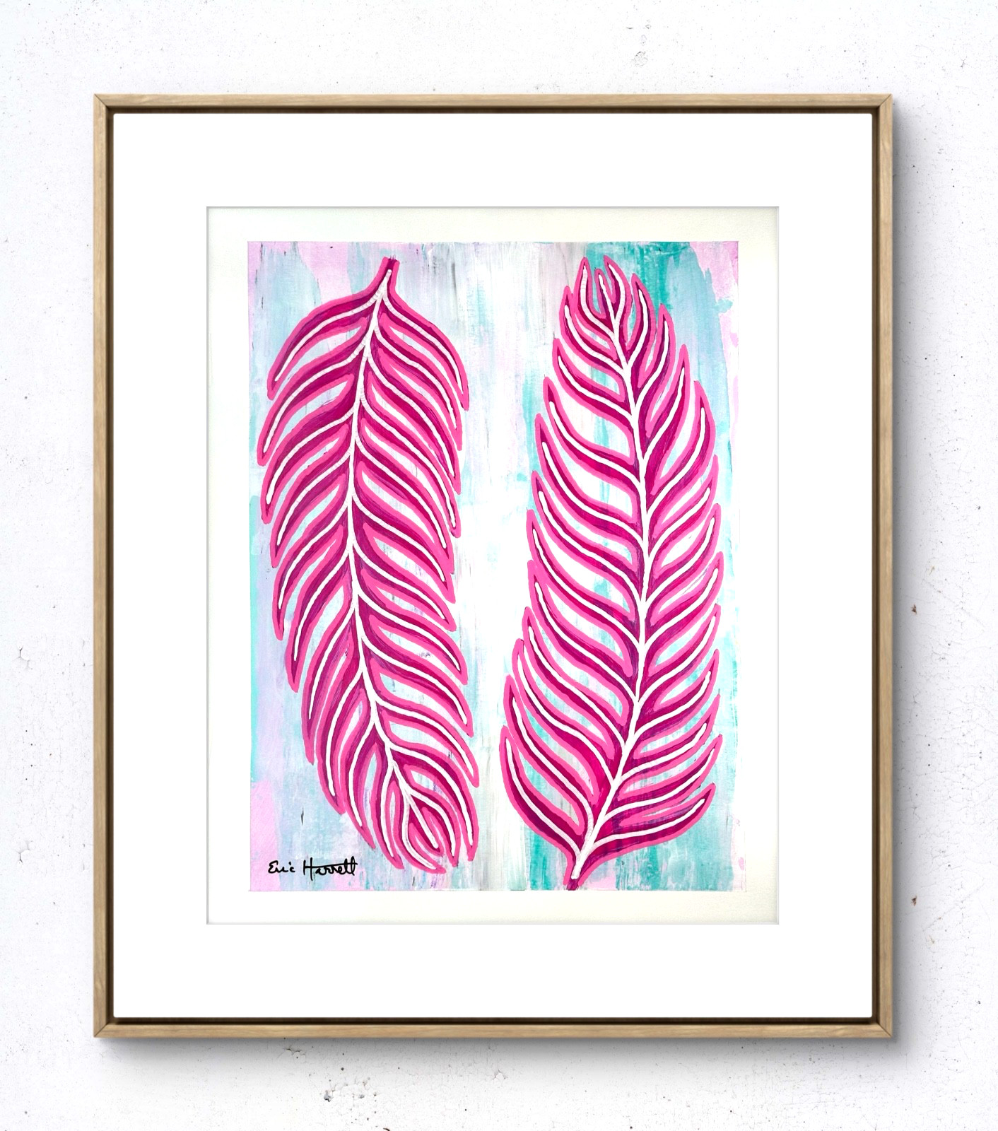 Original Botanical Art 14×11 Paper Bold Matisse Inspired Expressionism Painting