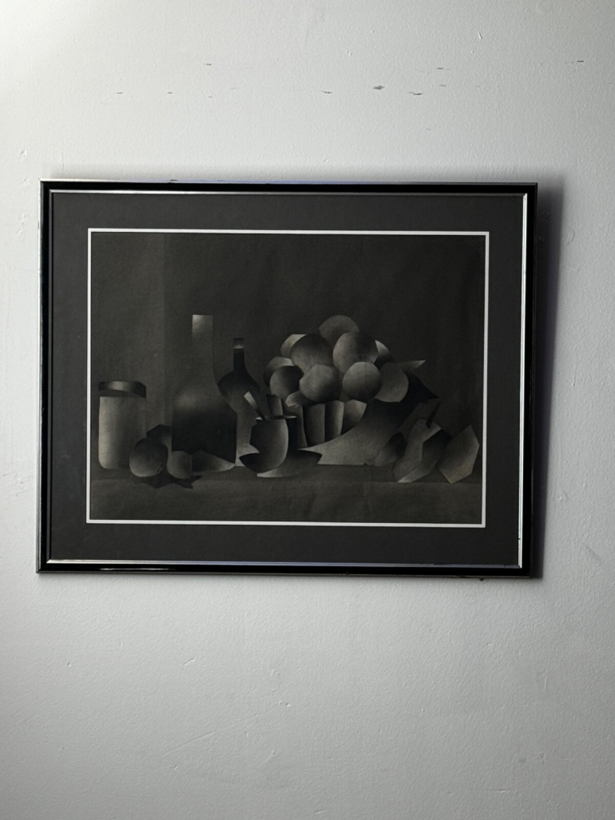 original charcoal drawing sketch pencil painting oil black white gray water
