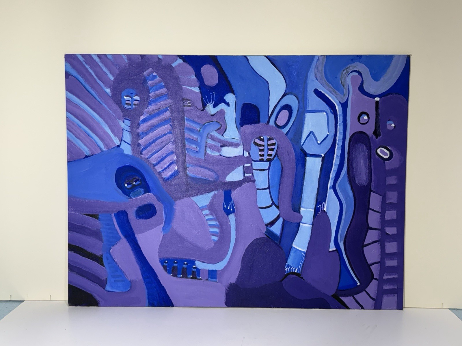 Visionary Expressionist Dream Painting By New York Outsider Artist Louise Abrams