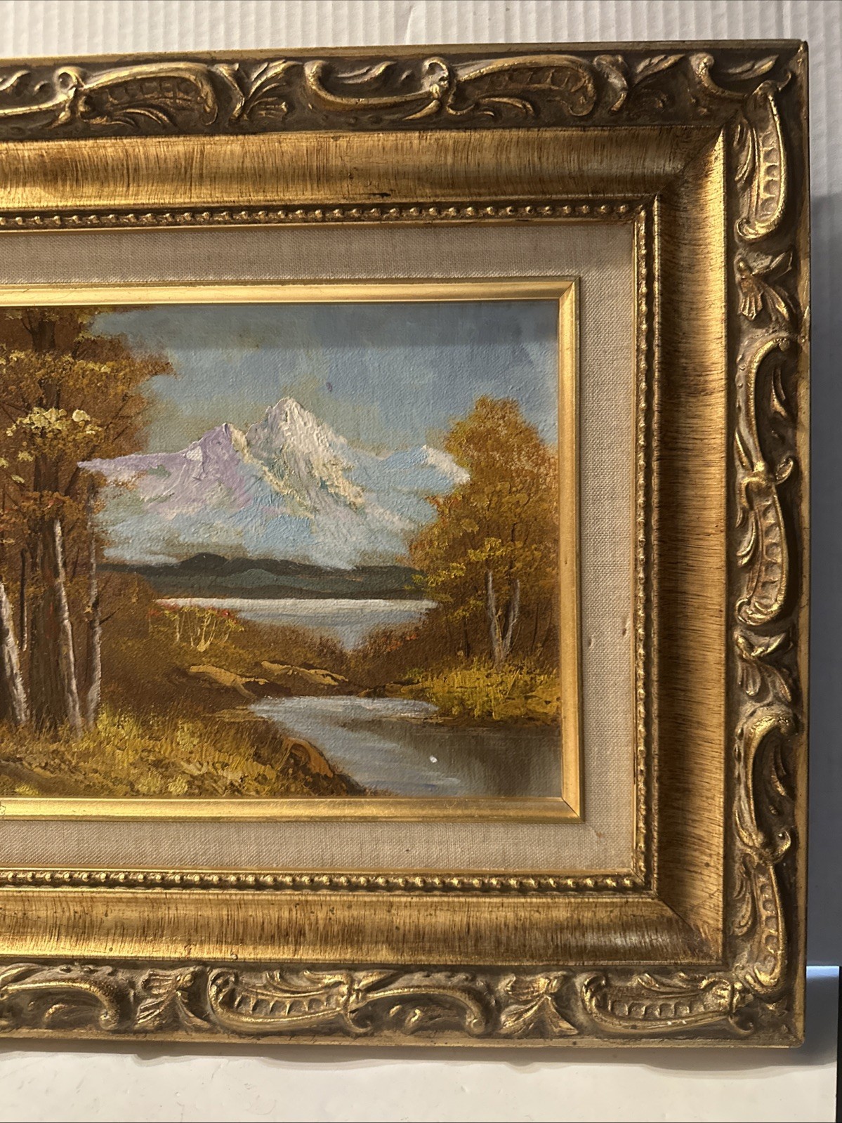 Original “Sullivan” LANDSCAPE MOUNTAIN &RIVER OIL PAINTING SIGNED