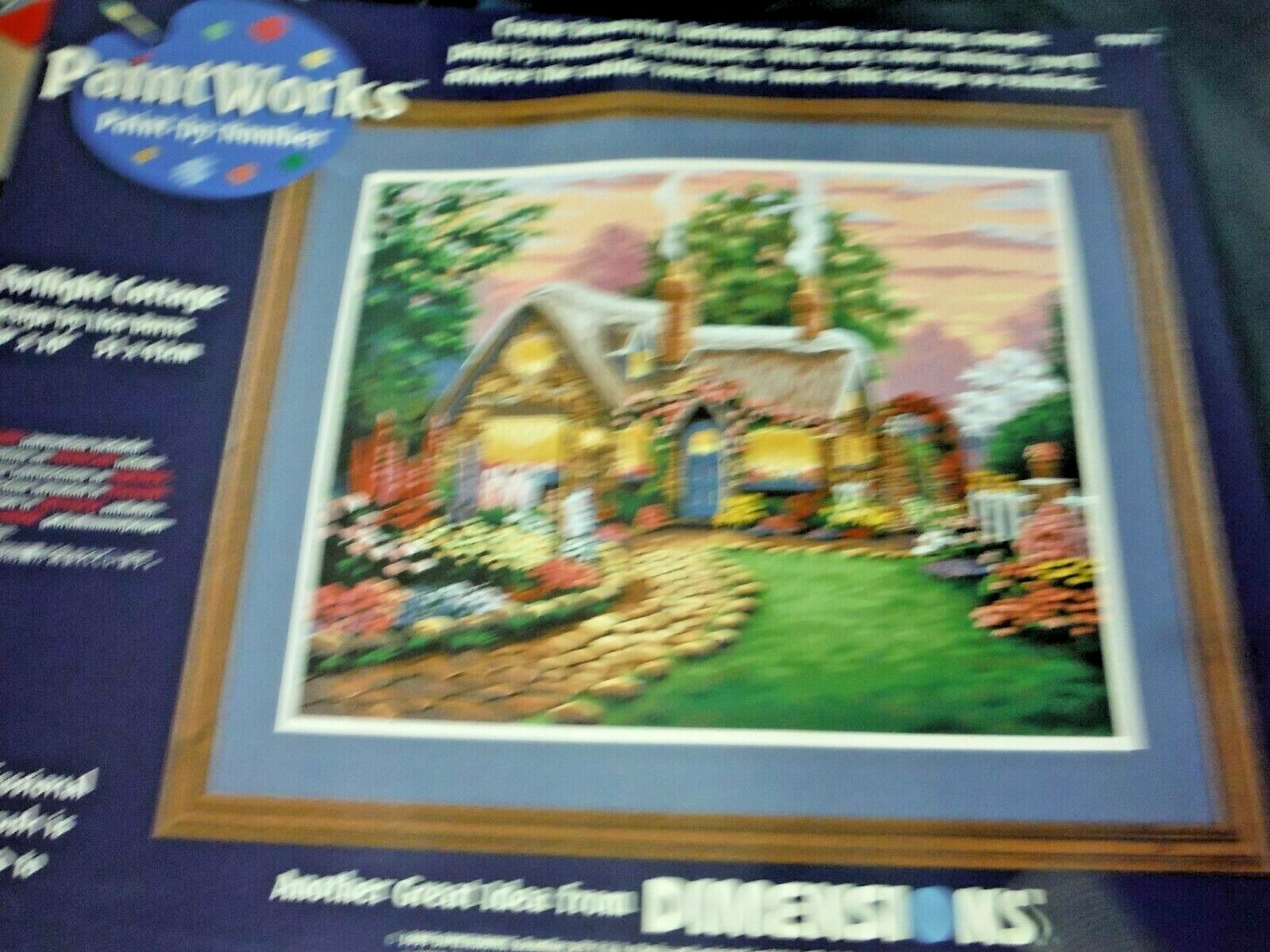 Finished Paintworks Dimensions Paint By Number Twilight Cottage #91077 Unframed
