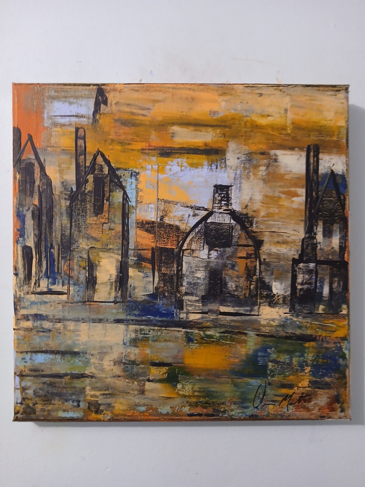 Original Abstract Acrylic Painting On Canvas