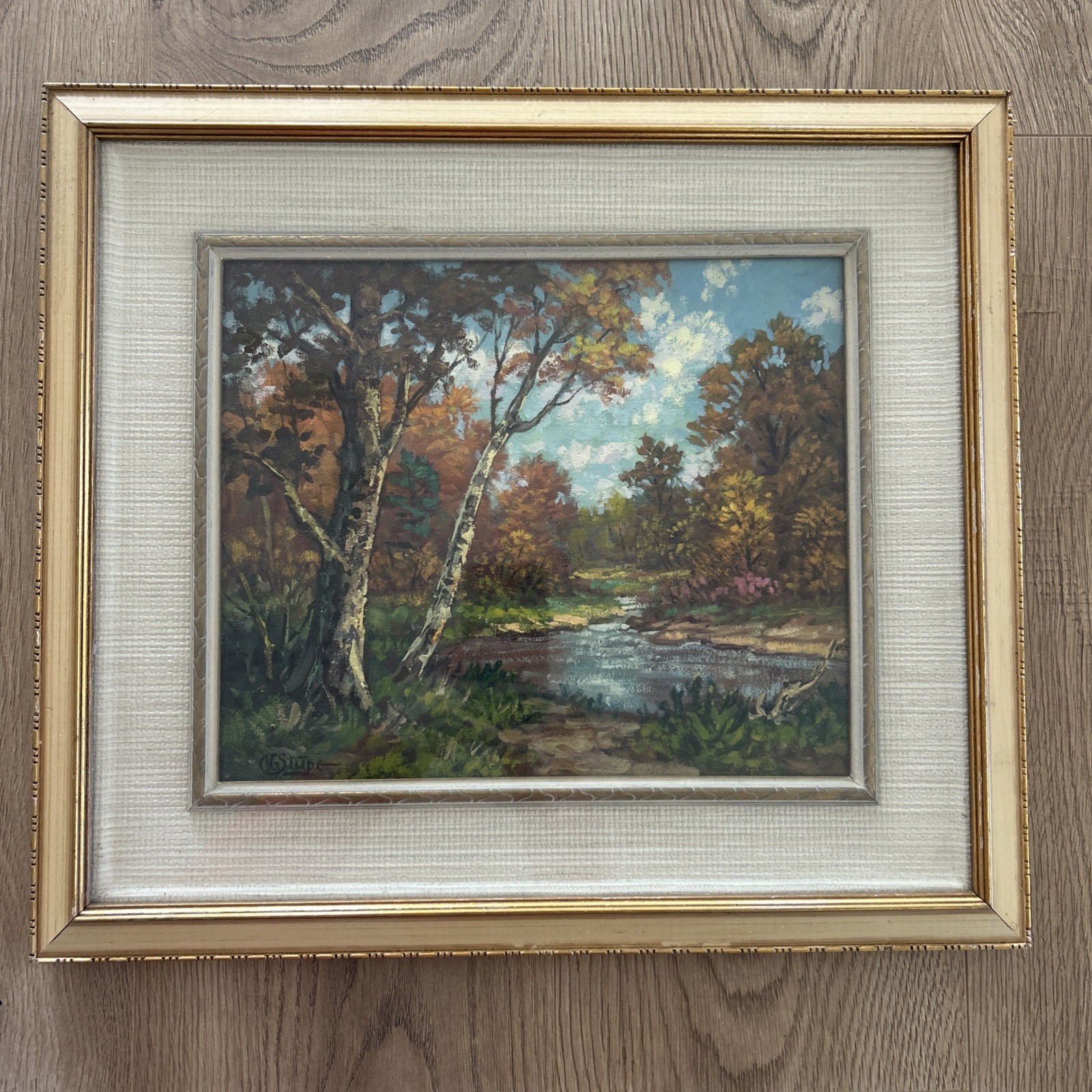 ALVIN G STUPE 1877-1974 Illinois Landscape Framed Original Art