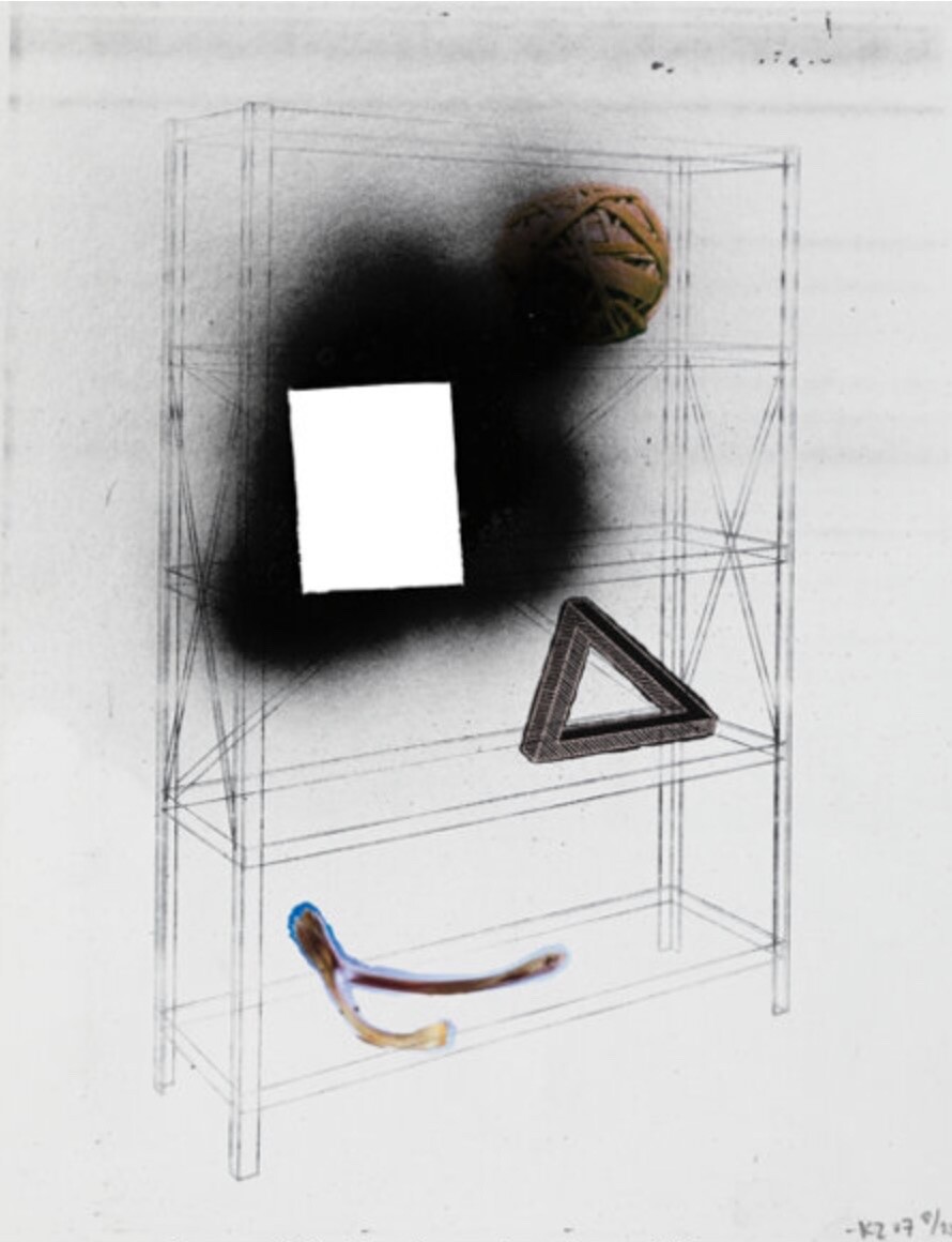 Kevin Zucker 2007 Spray paint on printed paper 11 x 8-1/2 in Edition 8/25 RISD