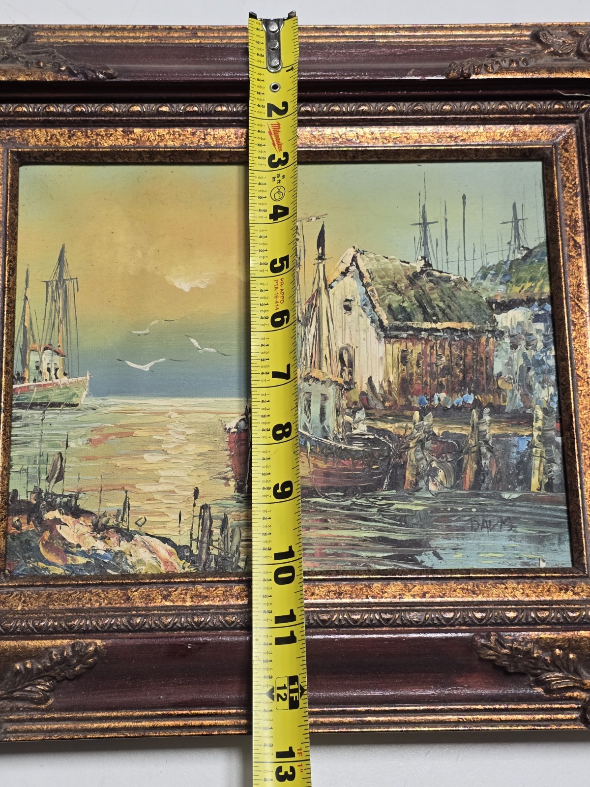 Arthur Norman Davis Gloucester Harbor Scene, Oil on Canvas, Signed and Framed