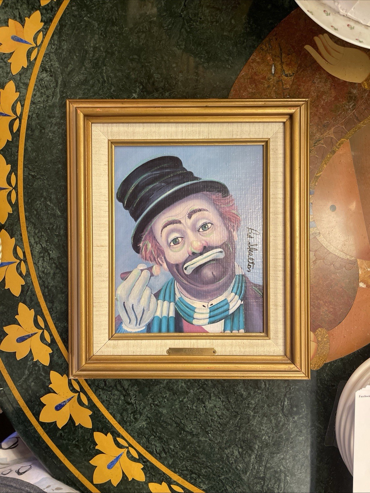 Red Skelton “Freddie” Clown Hand Signed Lithograph on Canvas (2185/5000)