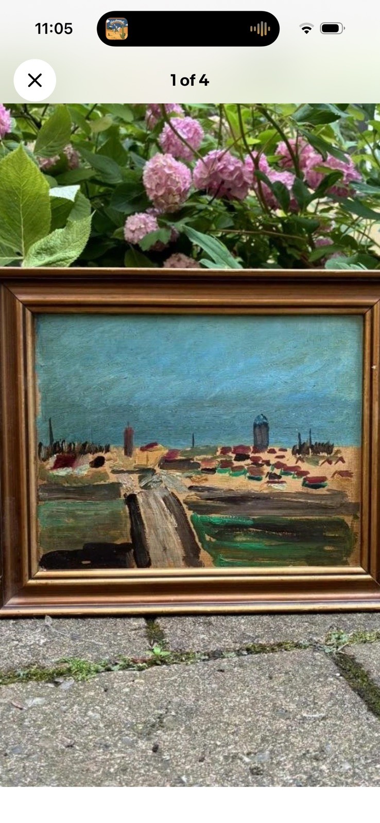 Mid-Century Swedish Modernist Landscape Oil on Panel