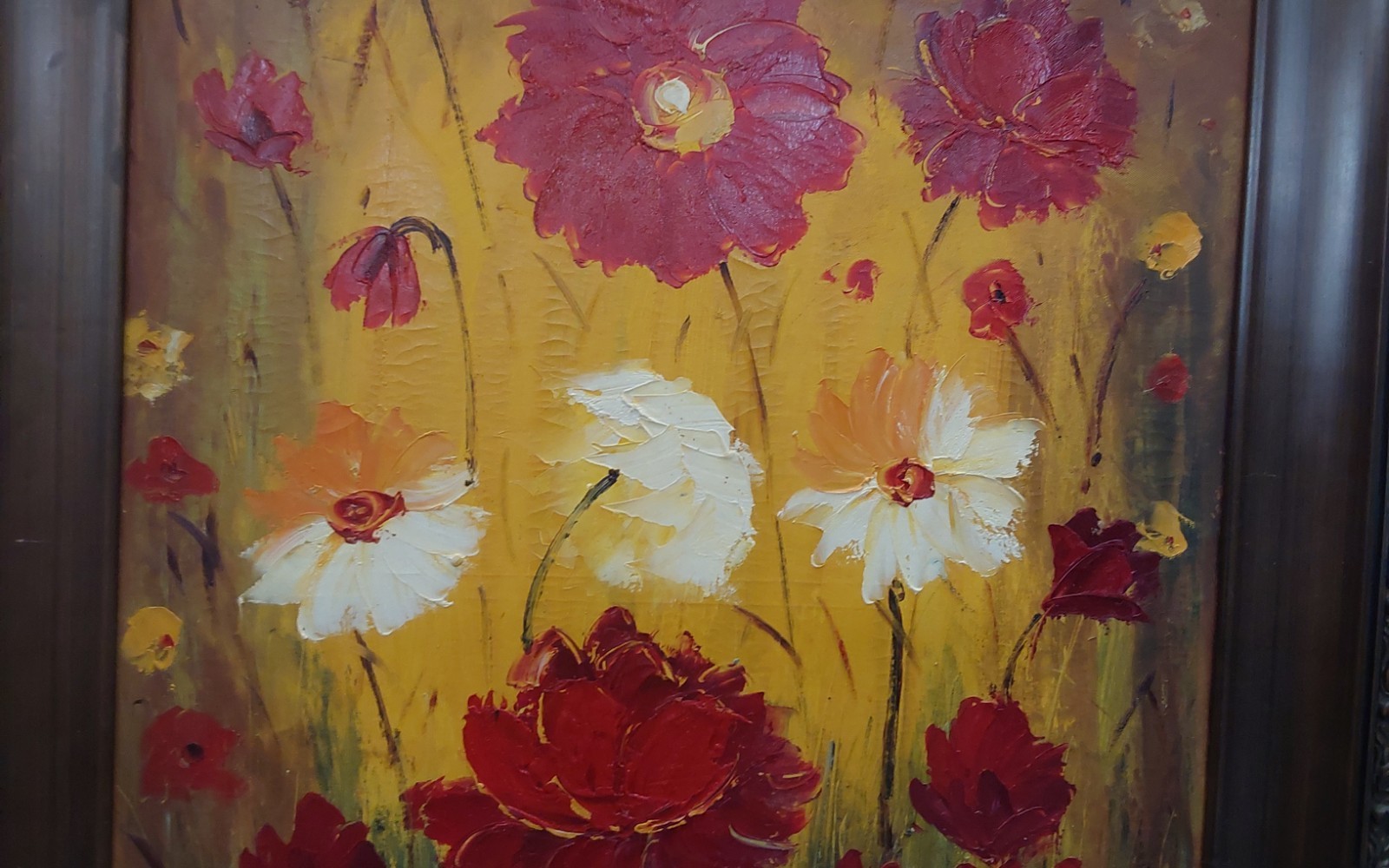 GORGEOUS FALL FLOWERS PAINTING BY TANG -43 IN X 31 IN