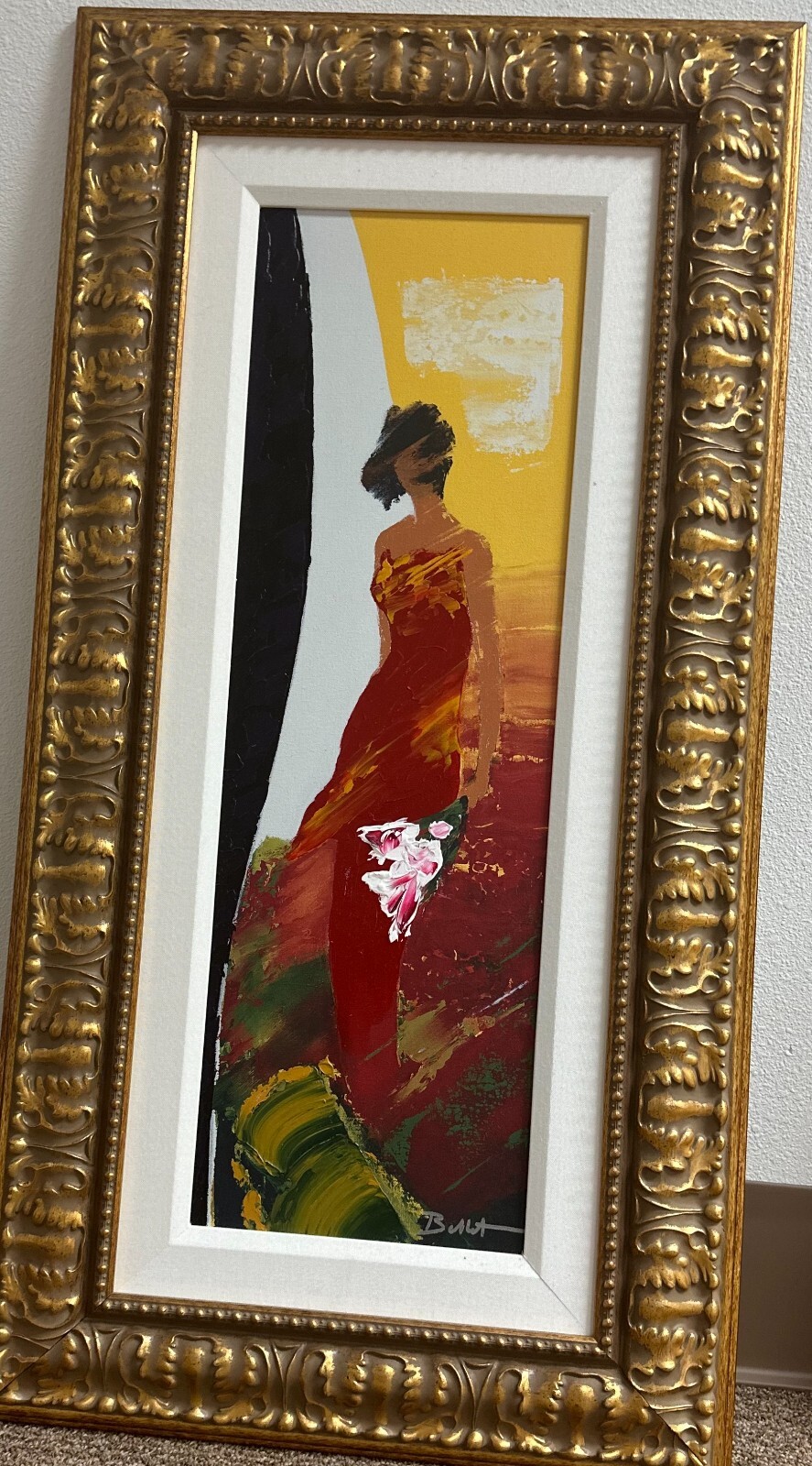 Emile Bellet «Dans le Vent» Giclee in color with hand embellishment on canvas