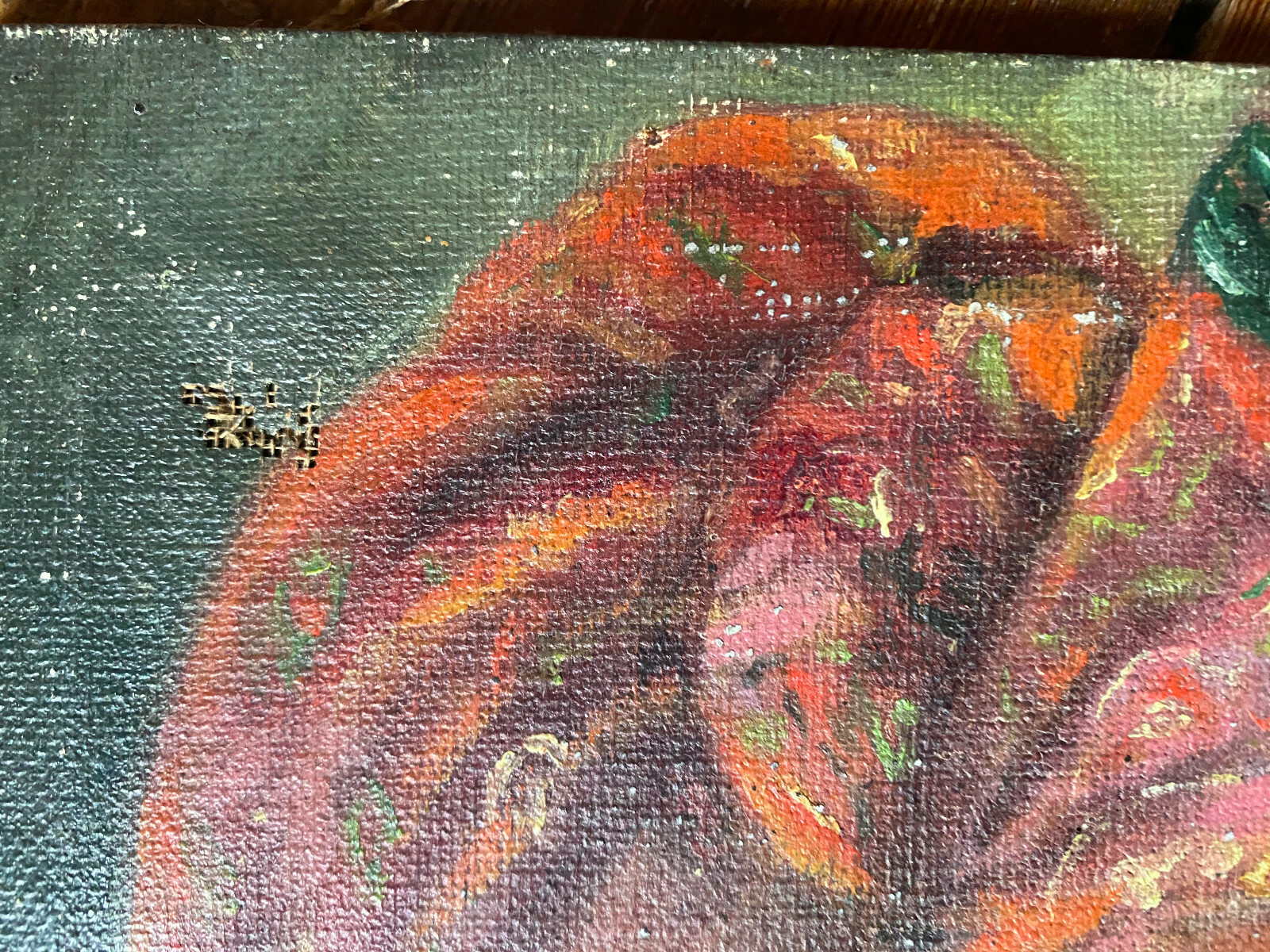 Oil painting around 1880 girl in costume portrait young lady Italy ? Austria?
