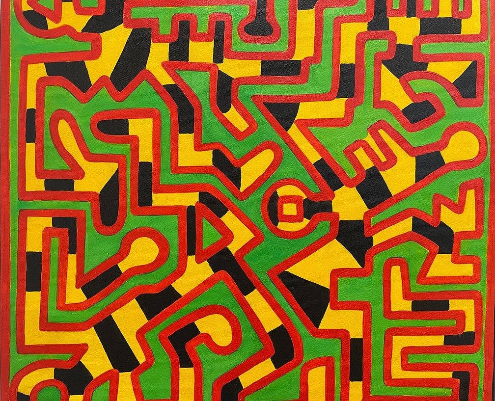 Keith Haring Painting – NYC ART SCENE * African colors